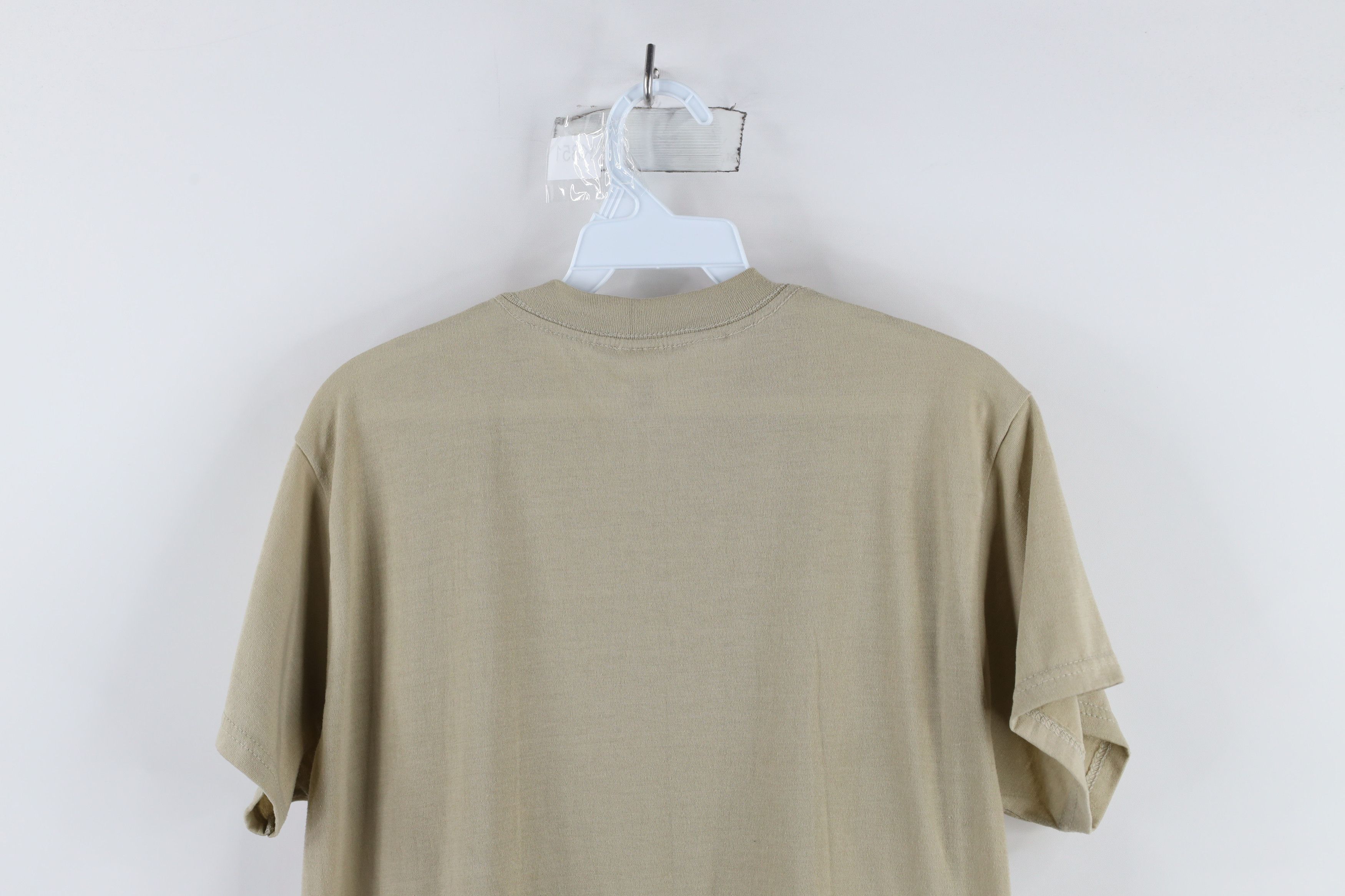 Vintage Vintage 90s Streetwear Knit Short Sleeve T-Shirt Beige USA Size US M / EU 48-50 / 2 - 8 Thumbnail