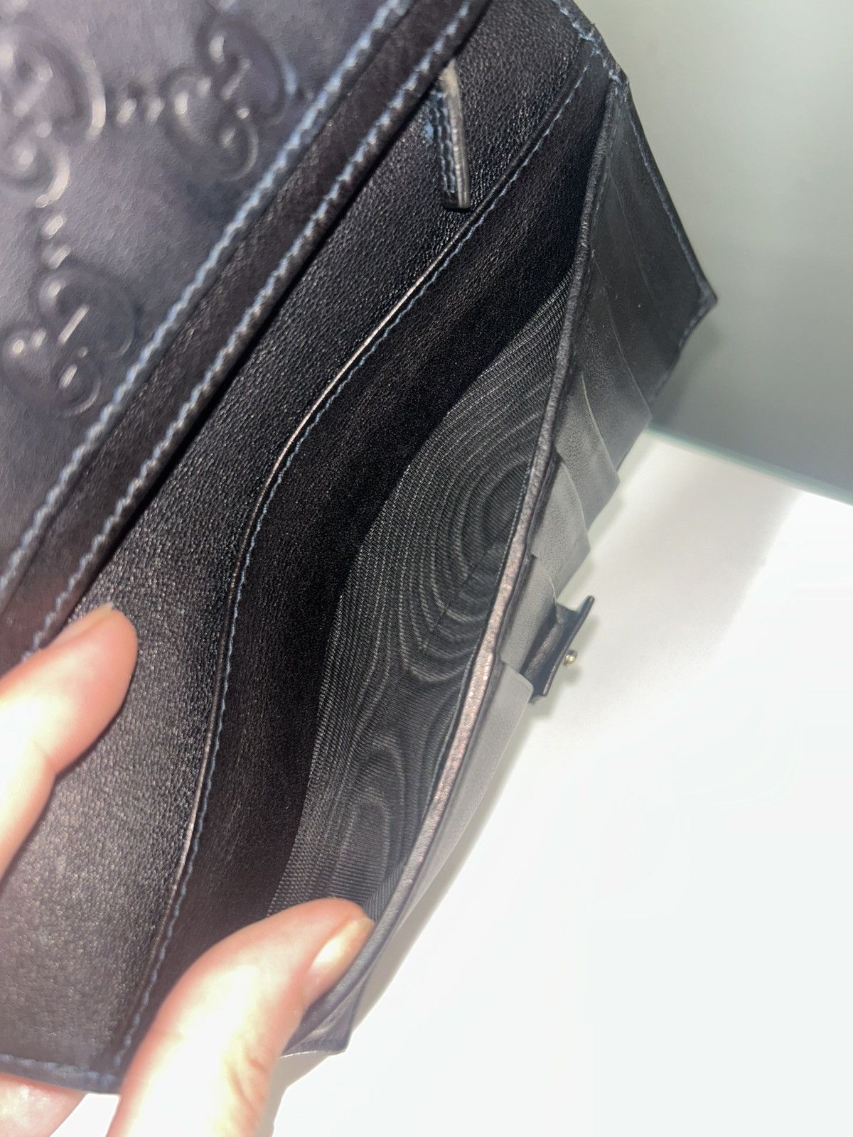 Gucci Gucci Guccissima Leather Dark Navy Blue Continental Wallet Size ONE SIZE - 9 Thumbnail