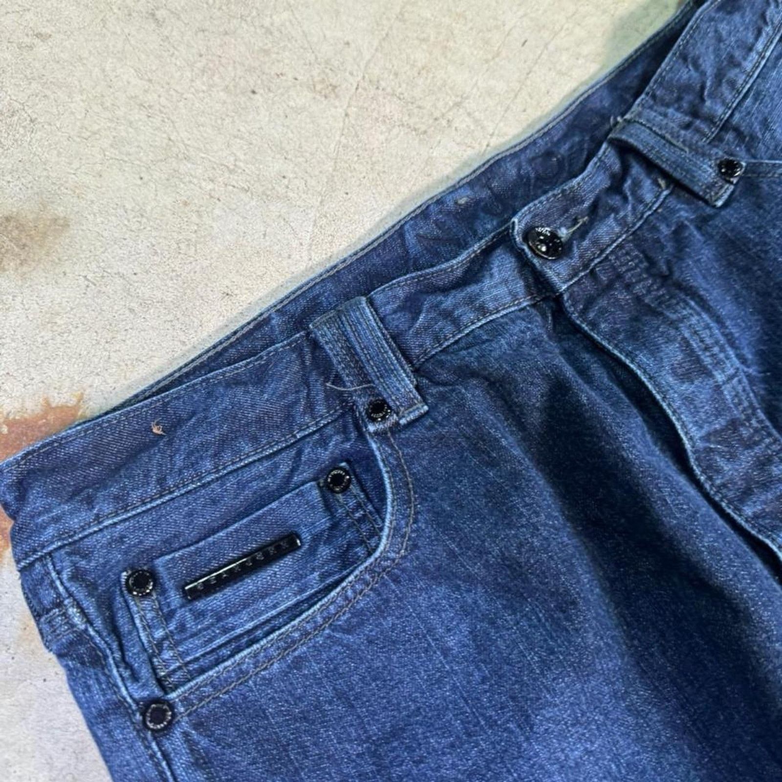 Sean John Vintage 2000s Y2K Sean John dark wash baggy jeans 38x32 wide Size US 38 / EU 54 - 7 Thumbnail