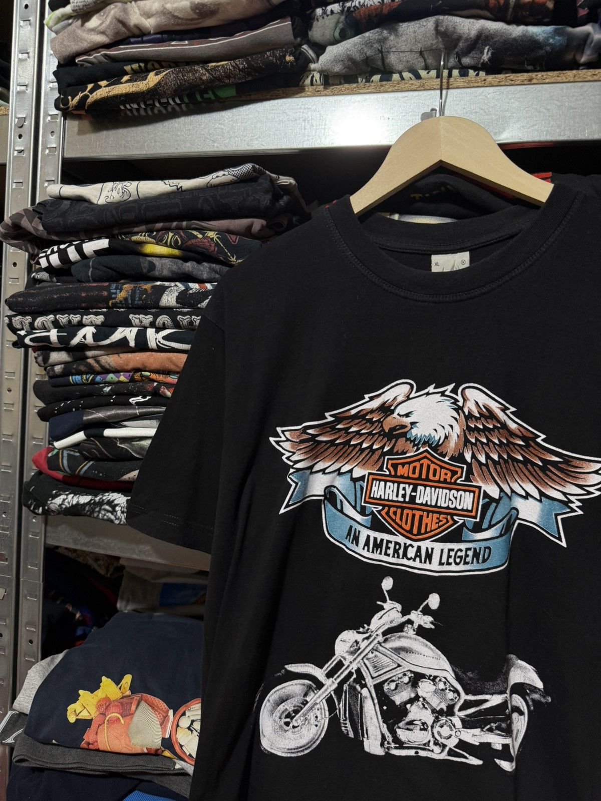 Harley Davidson Vintage 1990s Harley Davidson Am American Legend T-Shirt Y2K Size US XL / EU 56 / 4 - 3 Thumbnail