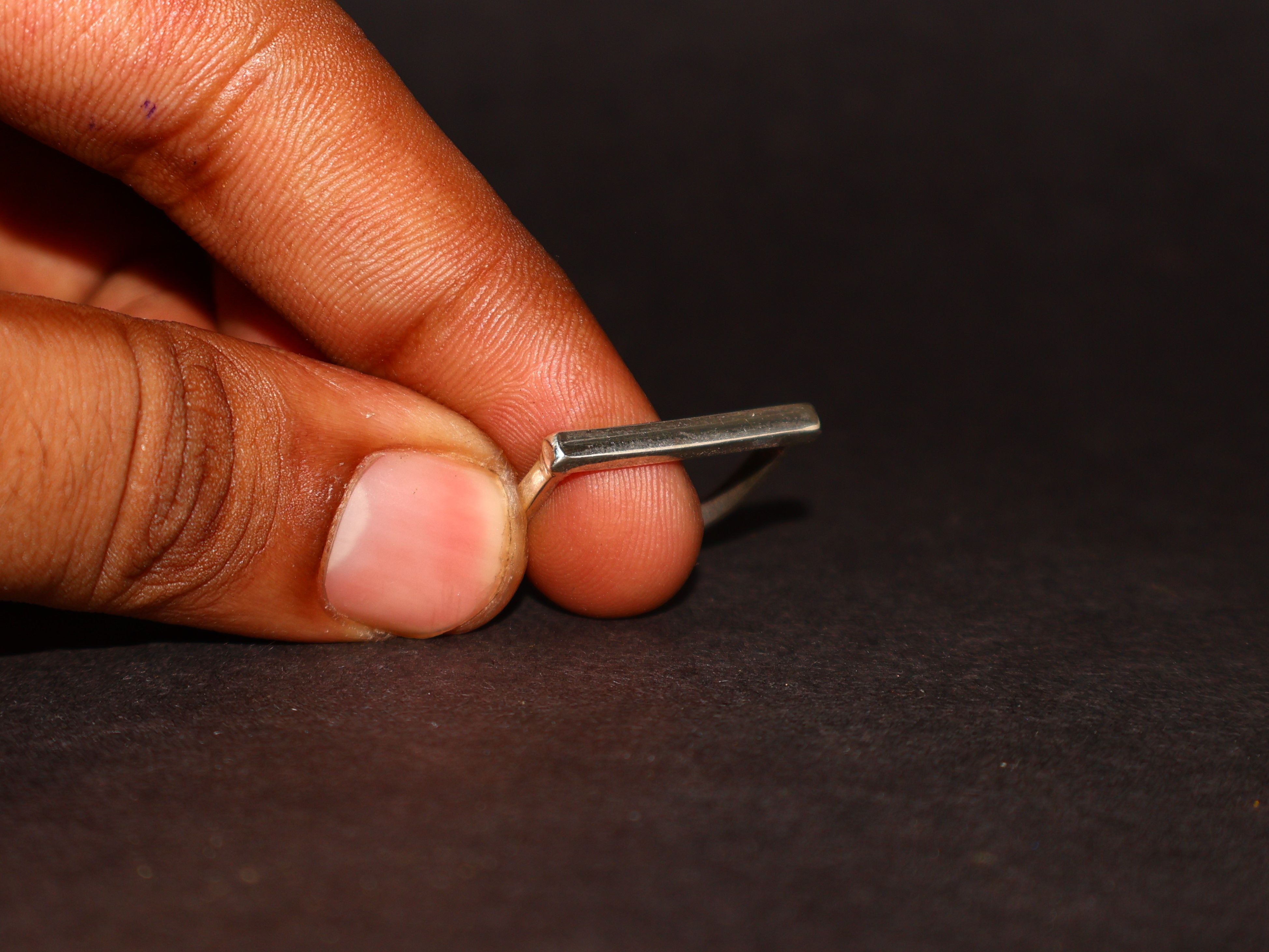 Handmade Bar Ring, Sterling Silver Handmade Ring, Women Ring, Size ONE SIZE - 5 Thumbnail