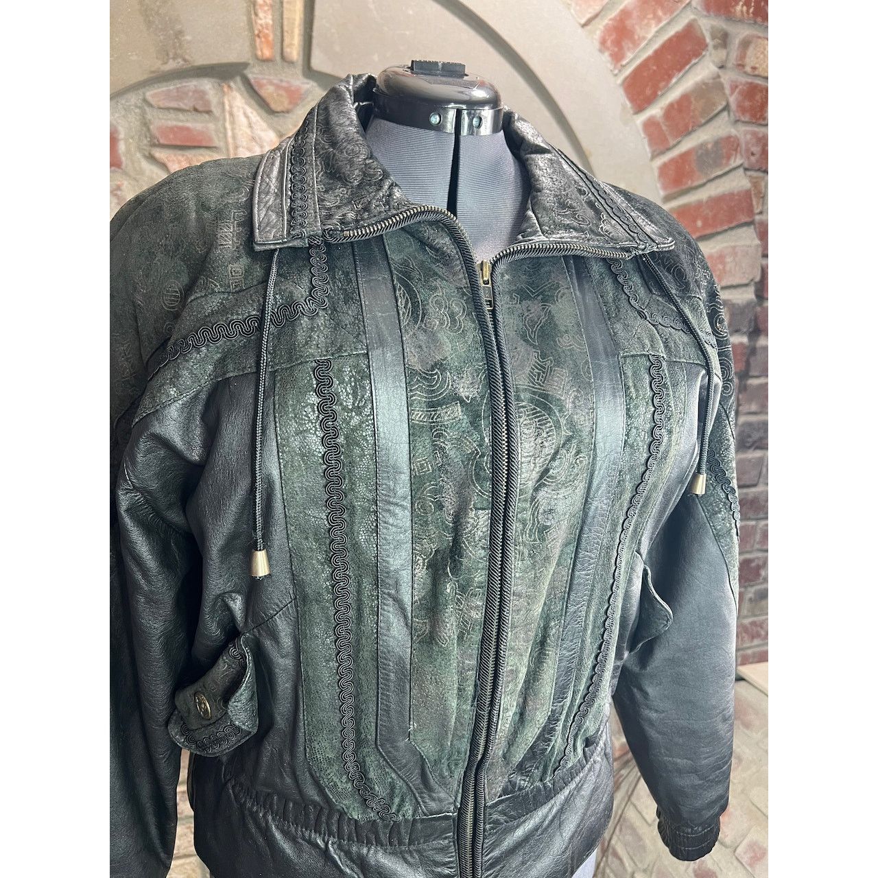 Other badlands leather jacket geometric dolman sleeve 1990s black Size US M / EU 48-50 / 2 - 9 Thumbnail