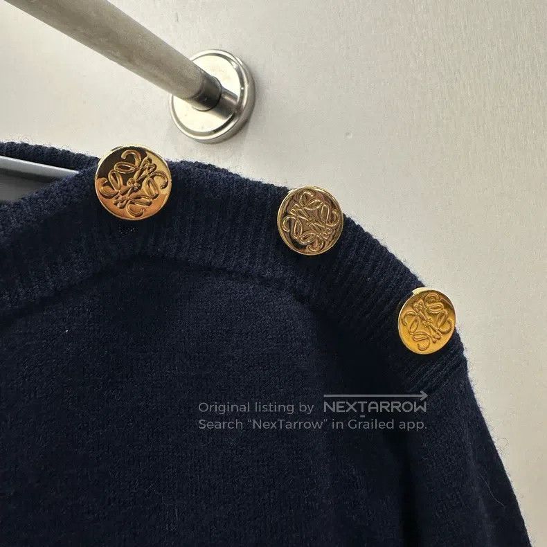 Loewe Loewe Golden Button Shoulder Stitch Embroidered Sweater Size XS / US 0-2 / IT 36-38 - 6 Thumbnail