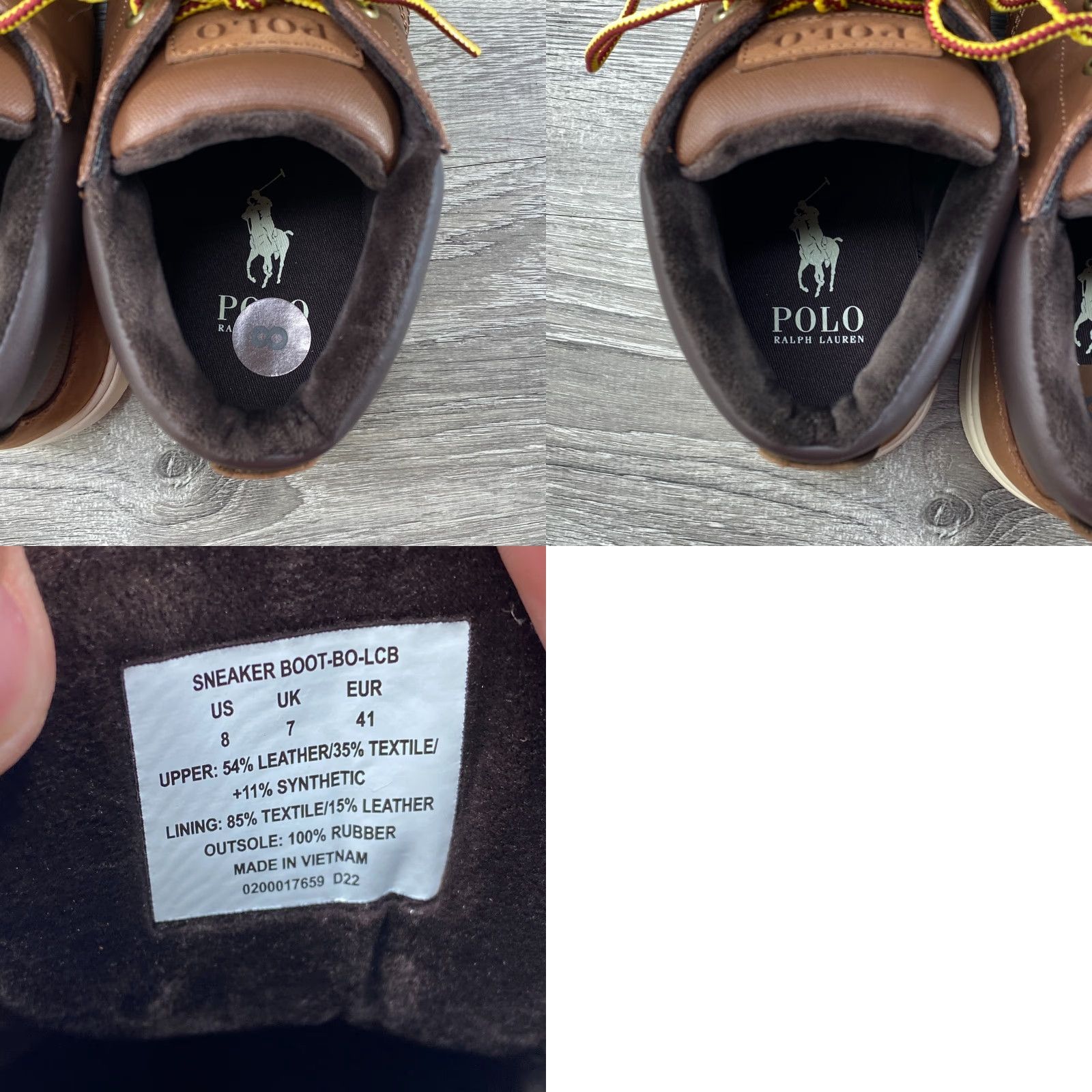 Polo Ralph Lauren Polo Ralph Lauren Mens 8 Brown Ankle Boot Sneaker Nubuck Leather Canvas Lace Up Shoe Boots Size US M / EU 48-50 / 2 - 8 Thumbnail