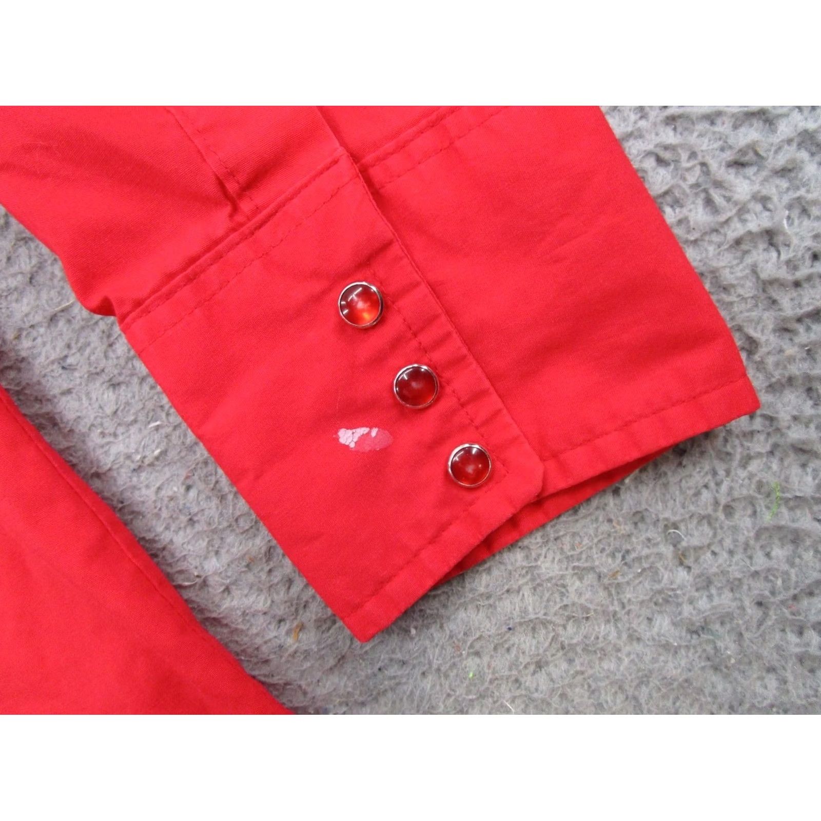 Wrangler VINTAGE Wrangler Red Pearl Snap Up Long Sleeve Shirt Mens 16.5-35 Rodeo Western 90s Mens Shirt Size US XL / EU 56 / 4 - 4 Thumbnail