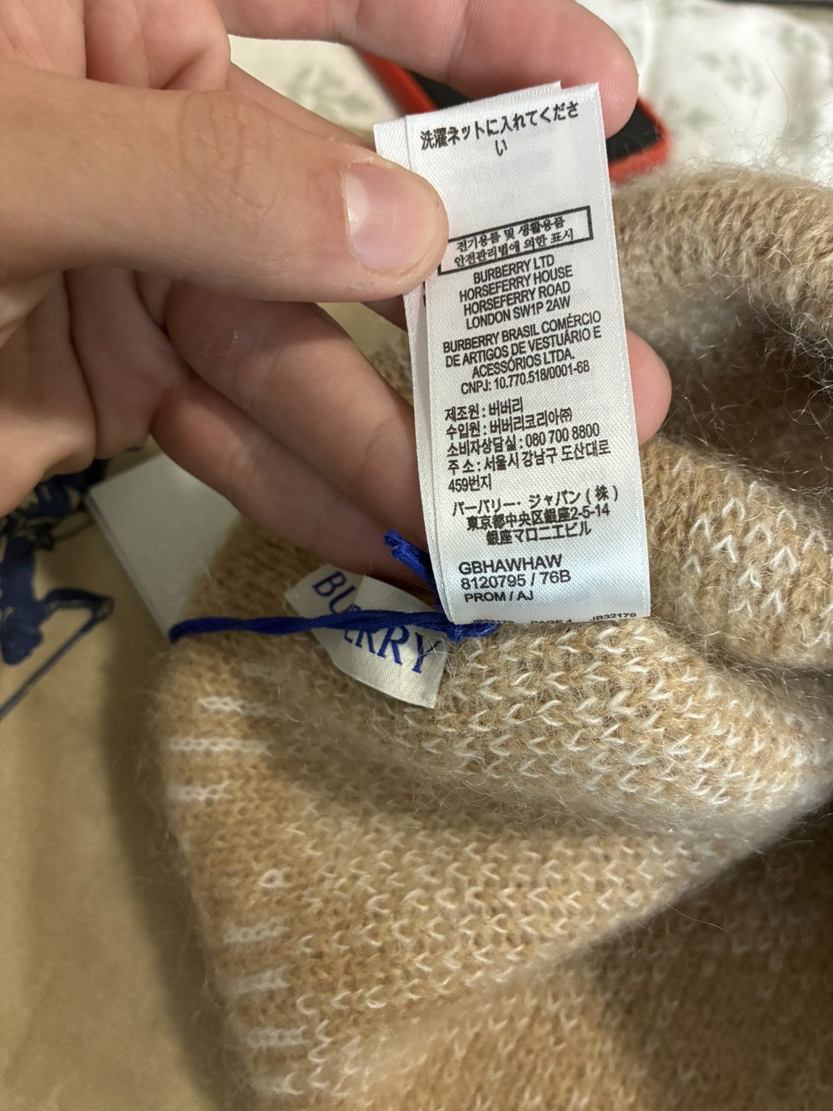 Burberry Burberry Mohair Check Beanie Size ONE SIZE - 8 Thumbnail