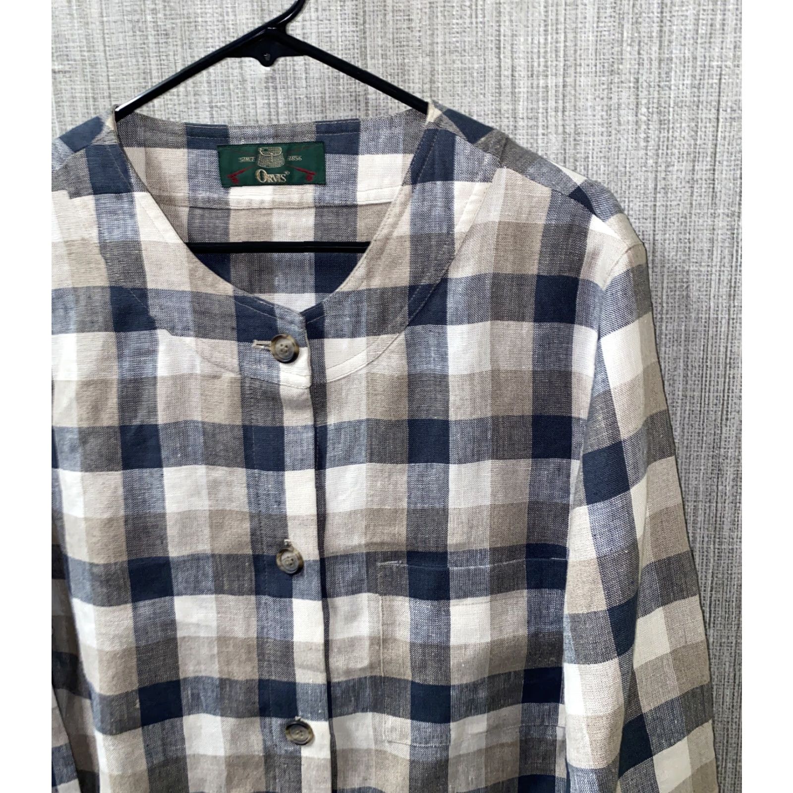Orvis Orvis Womens Plaid Linen Button-Up Shirt Long Sleeve Size 16 Multicolor Size XXL / US 16-18 / IT 52-54 - 2 Thumbnail