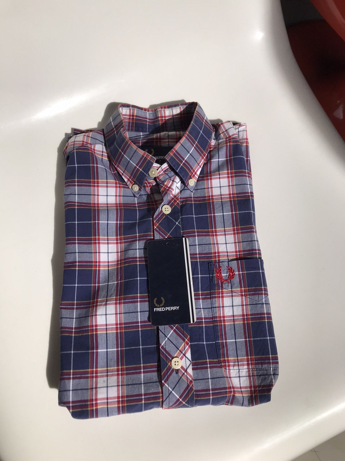 Fred Perry × Vintage Fred Perry Plaid Tartan Checkered Shirt Button down trimfit Size US XS / EU 42 / 0 - 18 Thumbnail