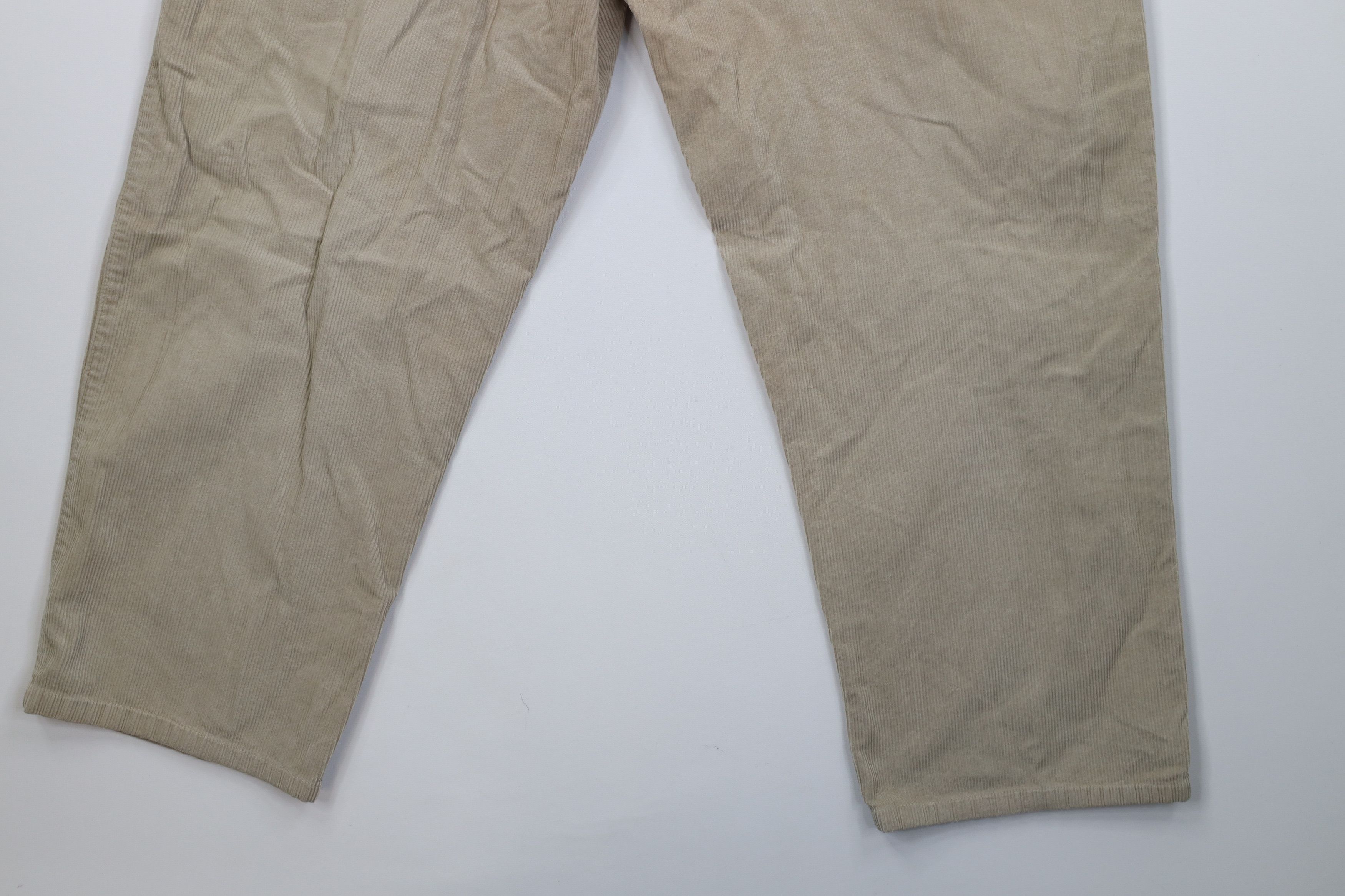 Vintage Vintage 90s Streetwear Wide Leg Corduroy Chino Pants Beige Size US 34 / EU 50 - 15 Thumbnail
