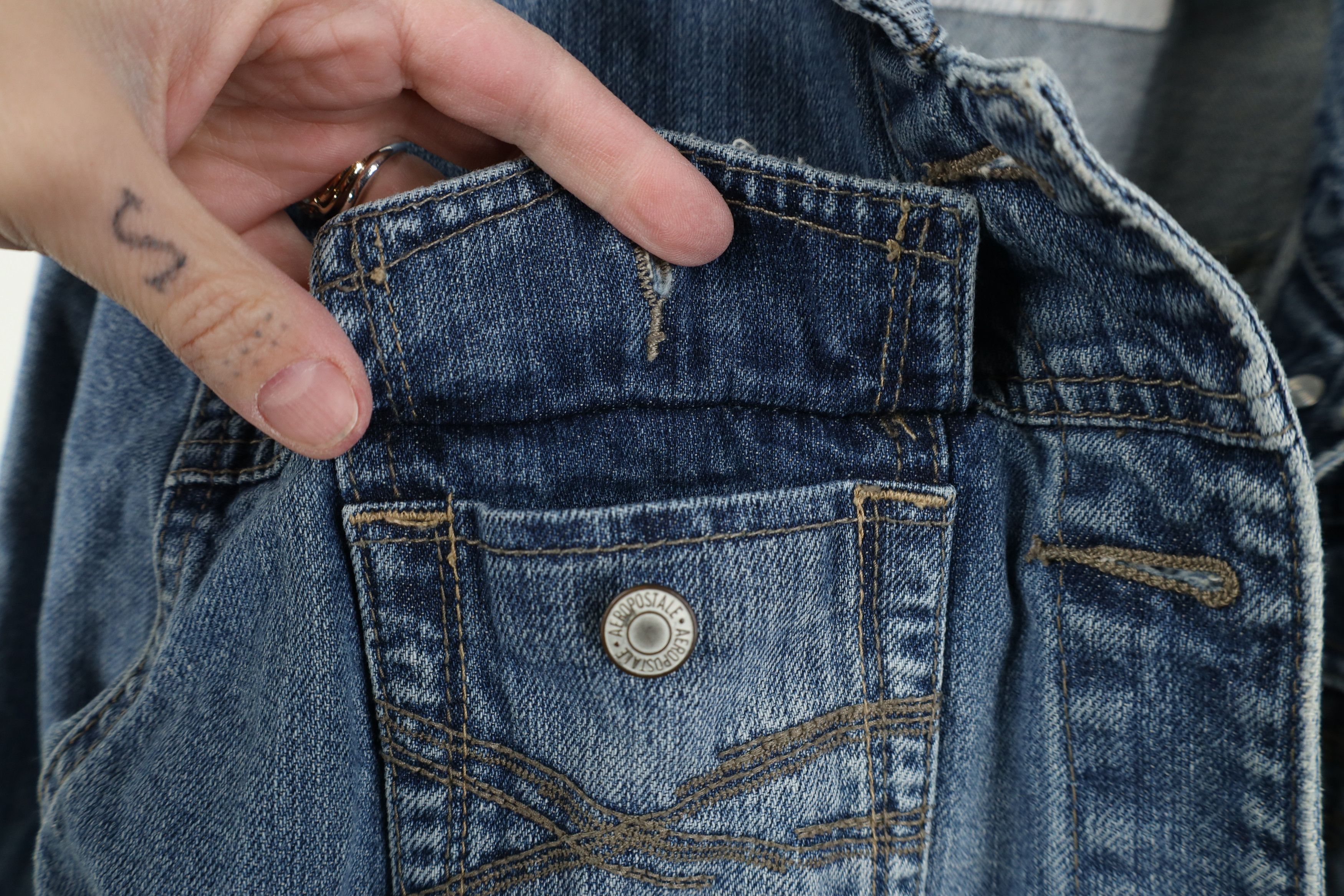 Aeropostale Vintage 90s Y2K Aeropostale Denim Jean Trucker Jacket Size XL / US 12-14 / IT 48-50 - 10 Thumbnail