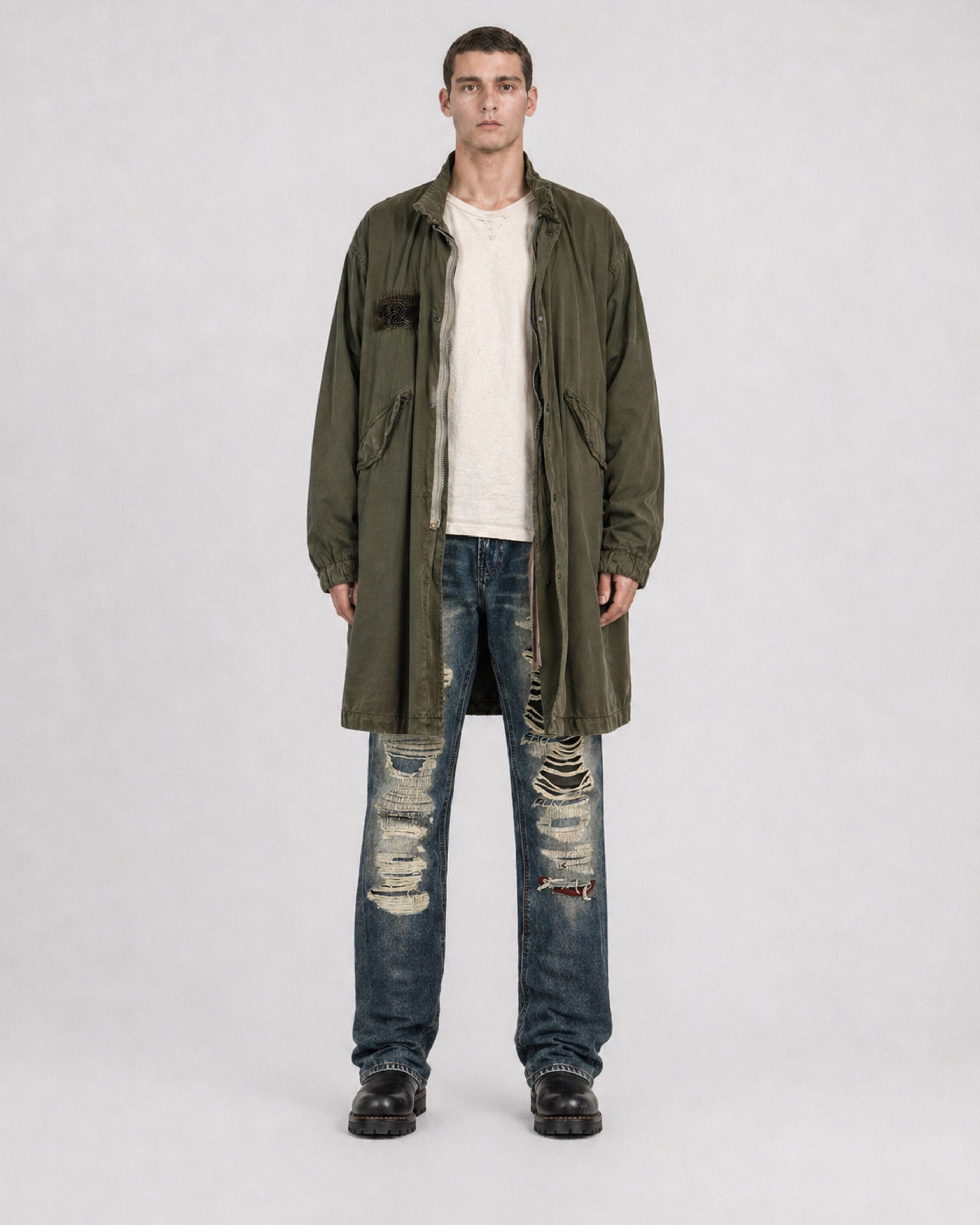 424 Graphic Patched Military Field Parka Size US XL / EU 56 / 4 - 17 Thumbnail
