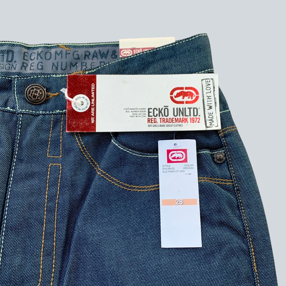 Ecko Unltd. Vintage 2000 Ecko Unltd. Rhino City Graffiti Print Baggy Fit Size US 28 / EU 44 - 11 Thumbnail