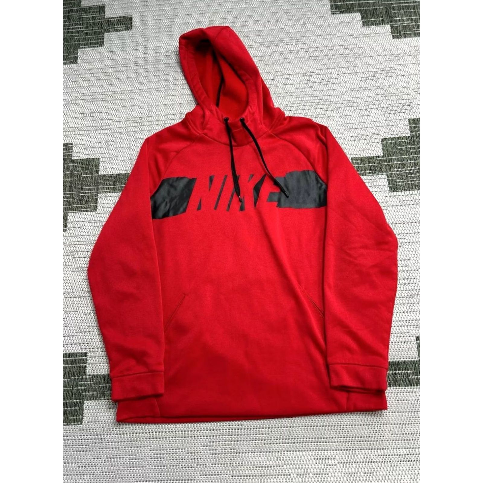 Nike Nike Hoodie Mens Large Red Dri Fit Spellout Logo Fleece Lined Raglan Sleeve Size US L / EU 52-54 / 3 - 2 Thumbnail