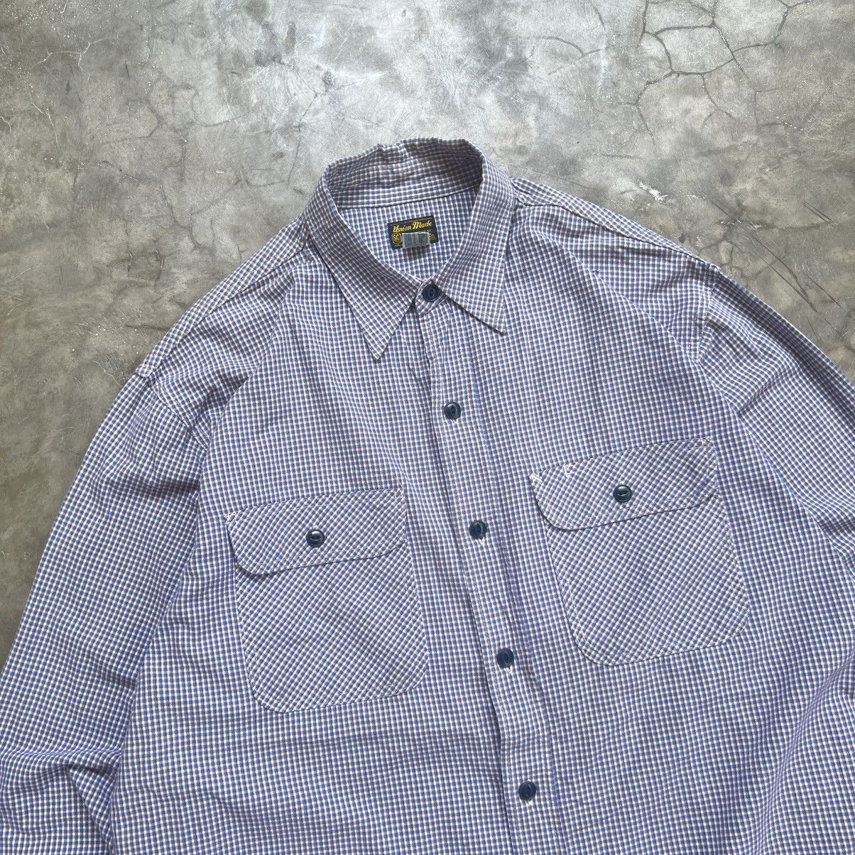 Sugar Cane 2000s Sugar Cane Work Wear Gingham Button Longsleeve Shirt Size US XL / EU 56 / 4 - 2 Thumbnail
