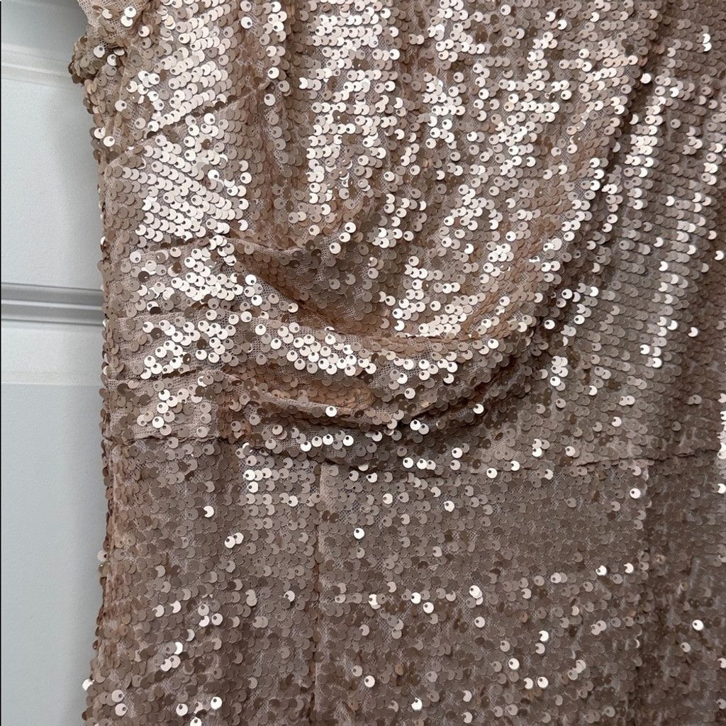 Adrianna Papell Adrianna Papell gold sequin short cap sleeve formal gown 8 Size M / US 6-8 / IT 42-44 - 5 Thumbnail