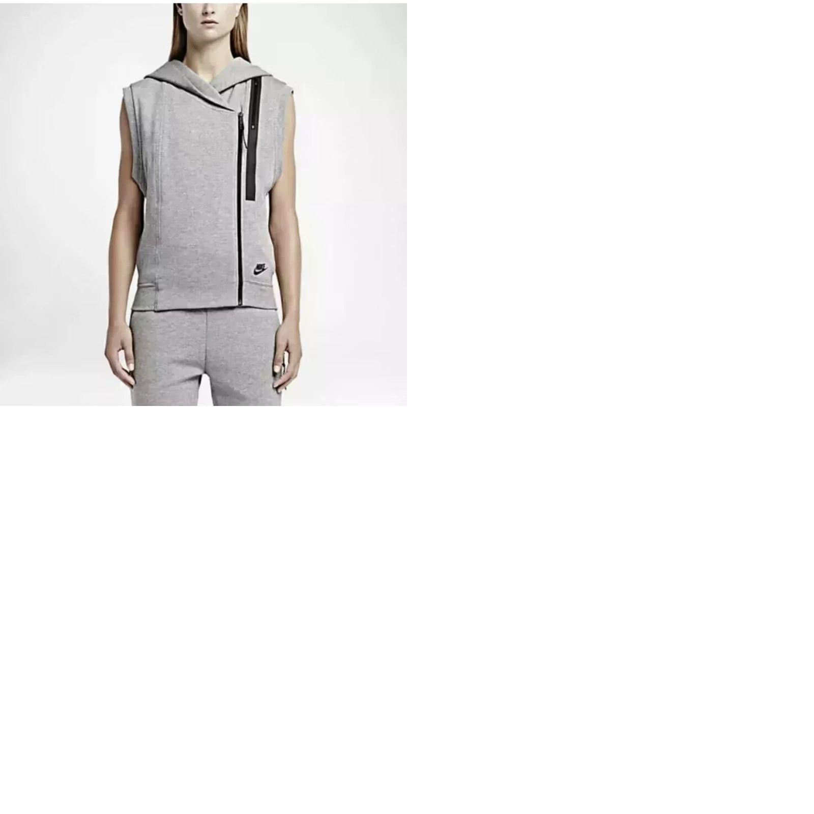 Nike Nike Womens Tech Fleece Hoodie Grey XS Sleeveless Vest Heather 689067 091 Size XS / US 0-2 / IT 36-38 - 9 Thumbnail