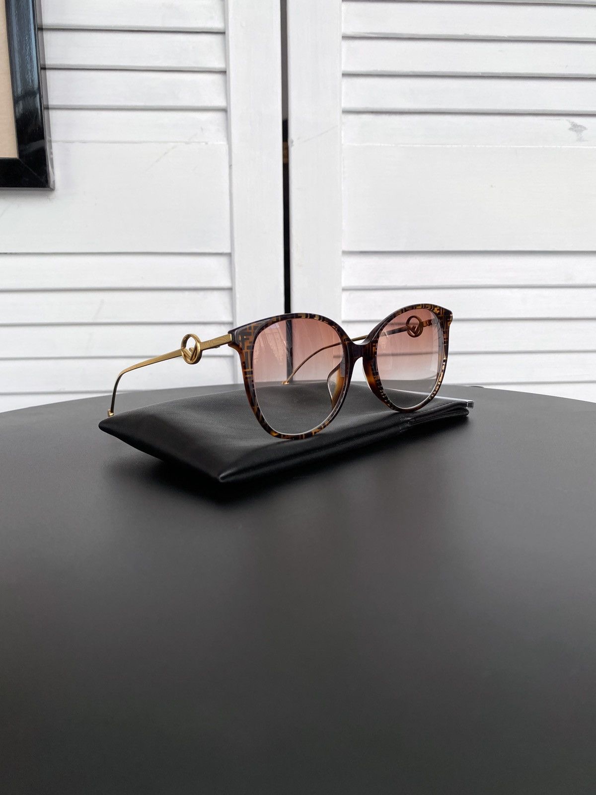 Fendi Fendi Eyeglasses Dark Havana FF0425/F086 140 Optical Glasses Size ONE SIZE - 1 Thumbnail