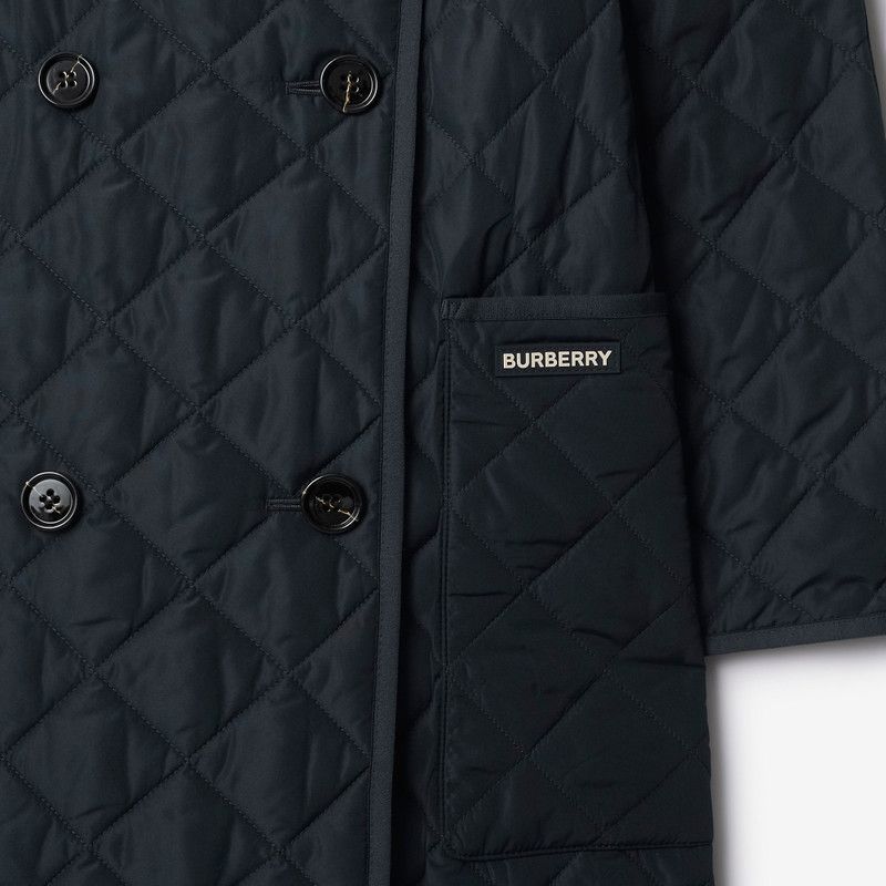 Burberry o1w1db10426 Quilted Coat in Navy Size XXL / US 16-18 / IT 52-54 - 3 Thumbnail