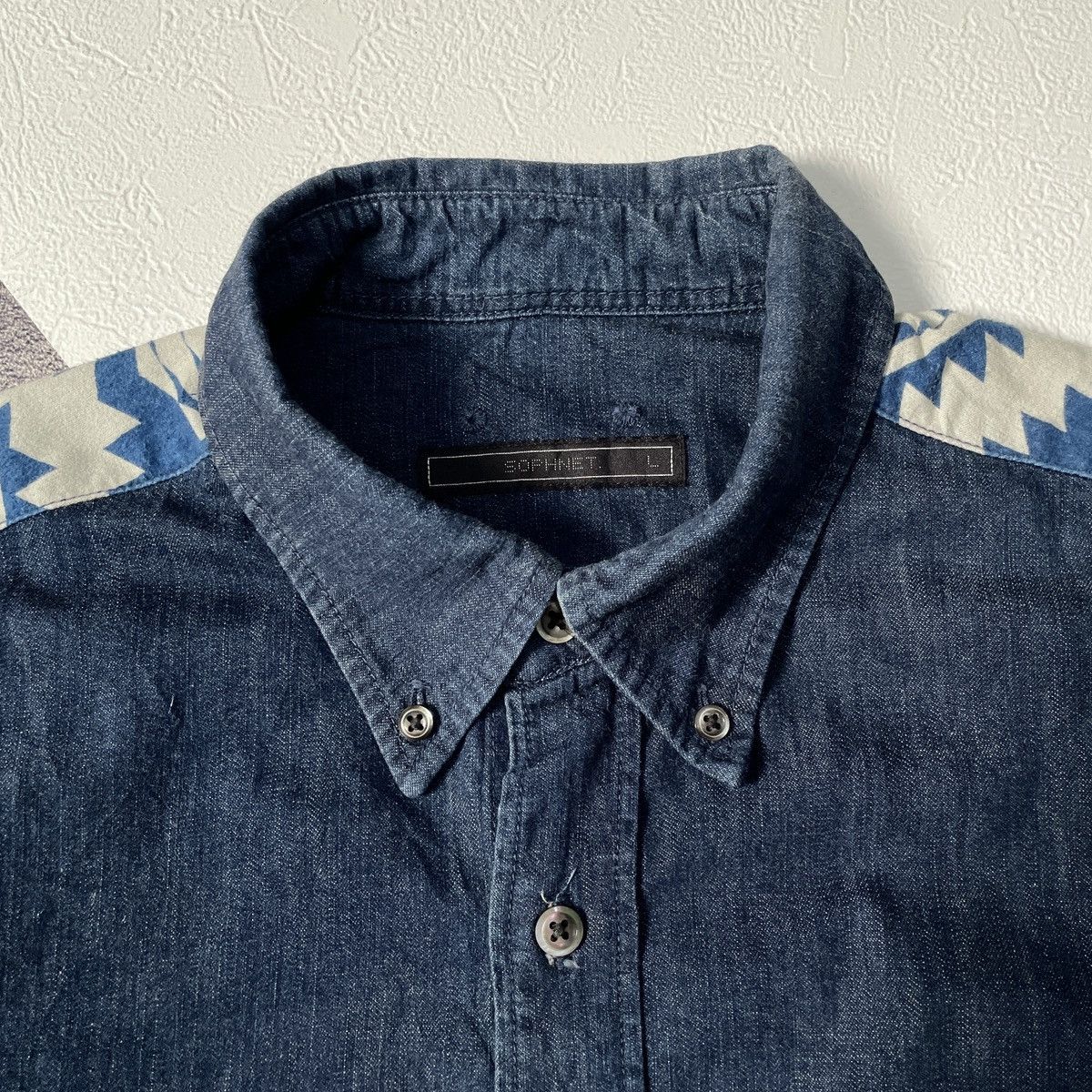Sophnet. 🔥Sophnet japan western pattern denim shirt Size US L / EU 52-54 / 3 - 7 Thumbnail