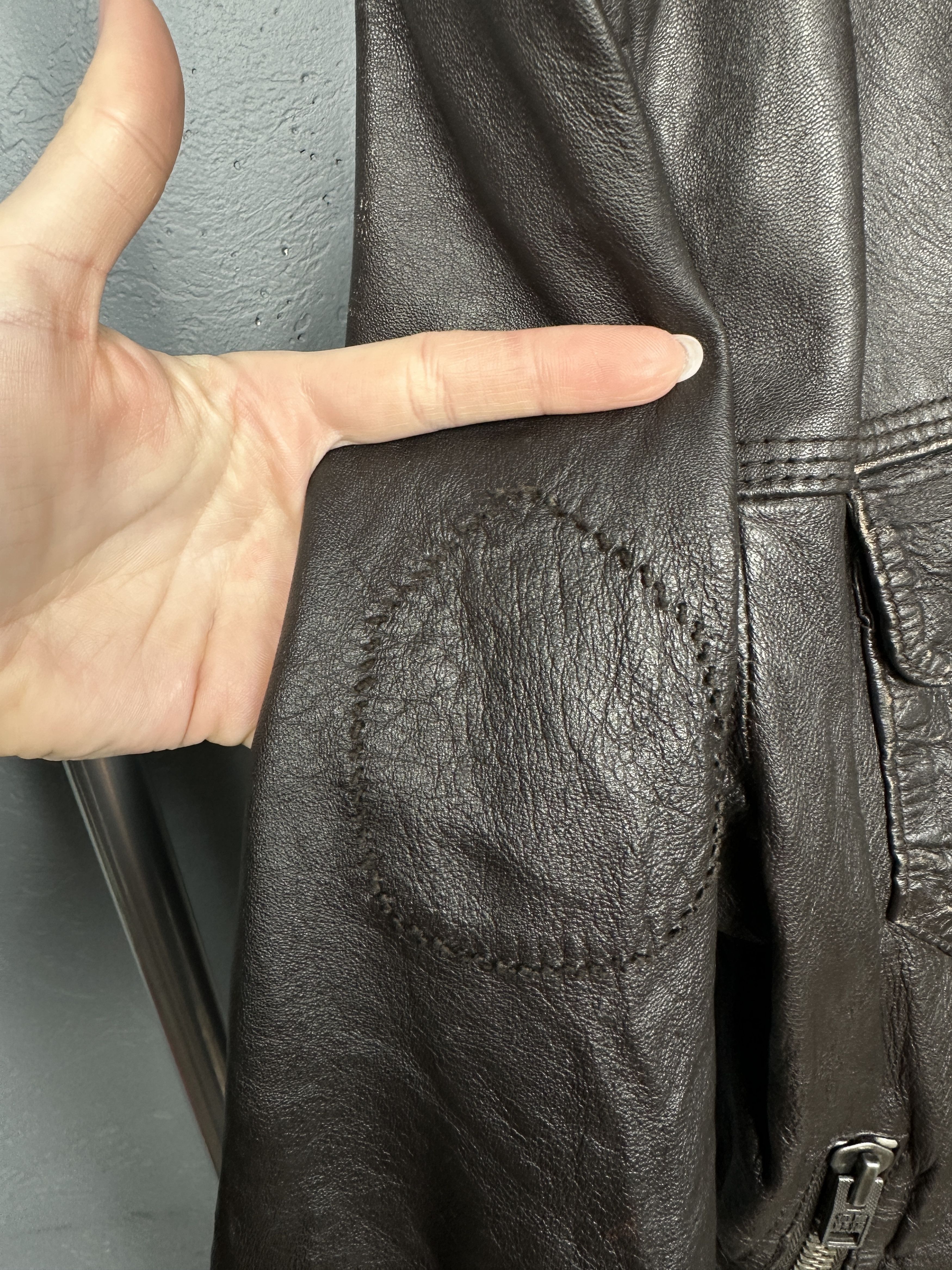 Superdry Superdry Mens Genuine Leather Biker Jacket Size US L / EU 52-54 / 3 - 7 Thumbnail