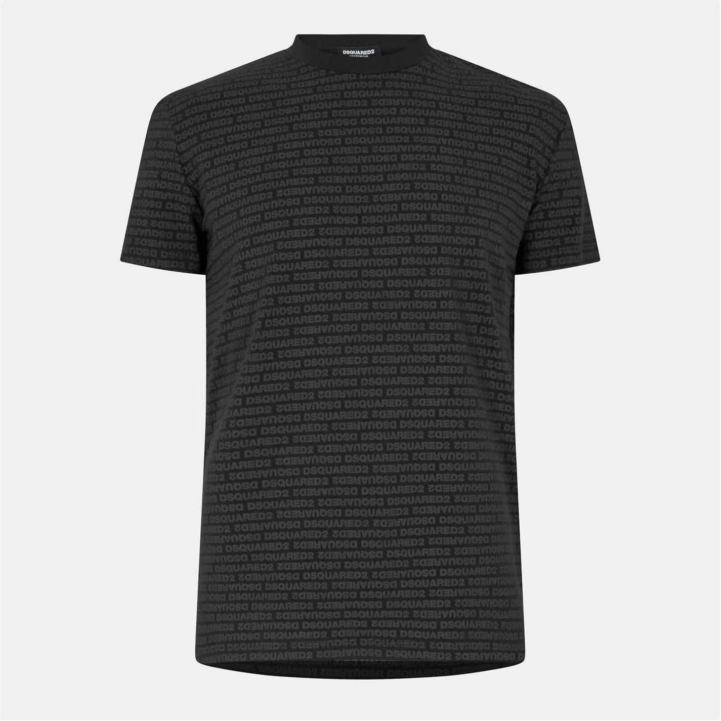 Dsquared2 o1g2r1mq0426 All Over Logo T-Shirt in Black Size US XL / EU 56 / 4 - 1 Thumbnail