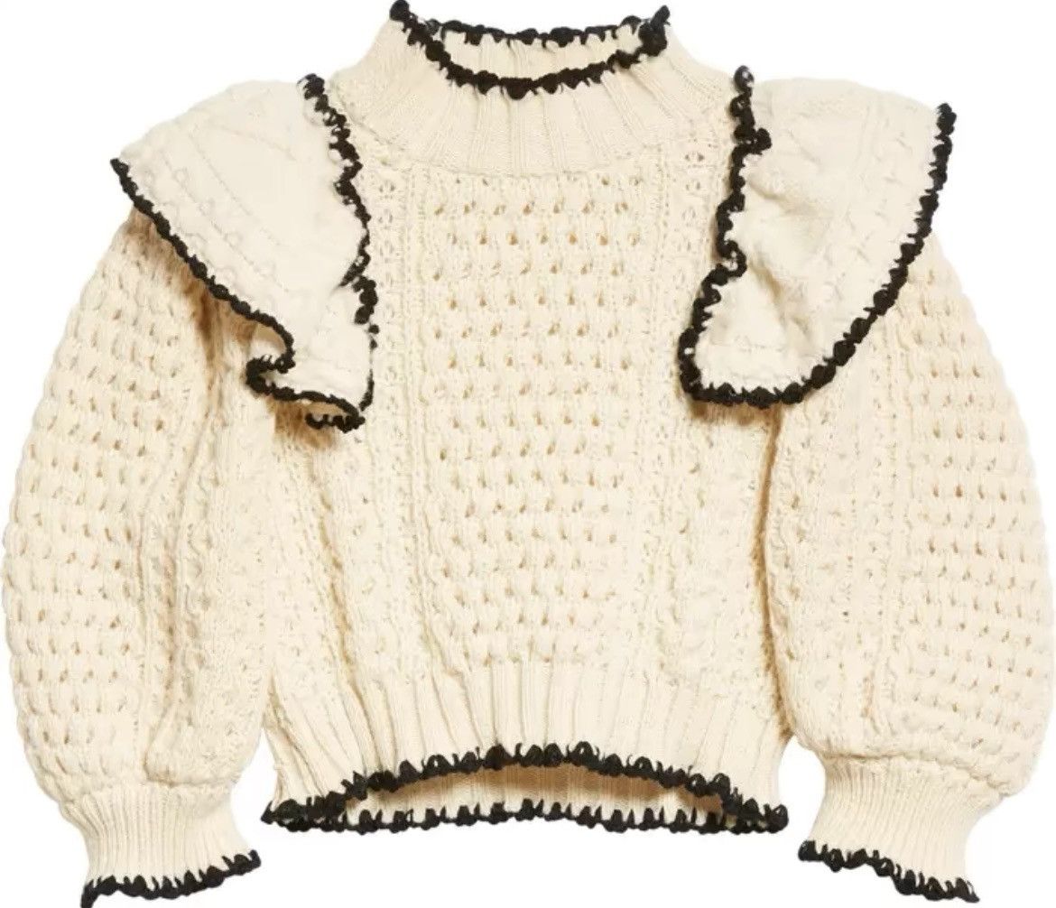 Sea New York Sea New York fisherman hand crochet puff sleeve sweater Size XS / US 0-2 / IT 36-38 - 11 Thumbnail