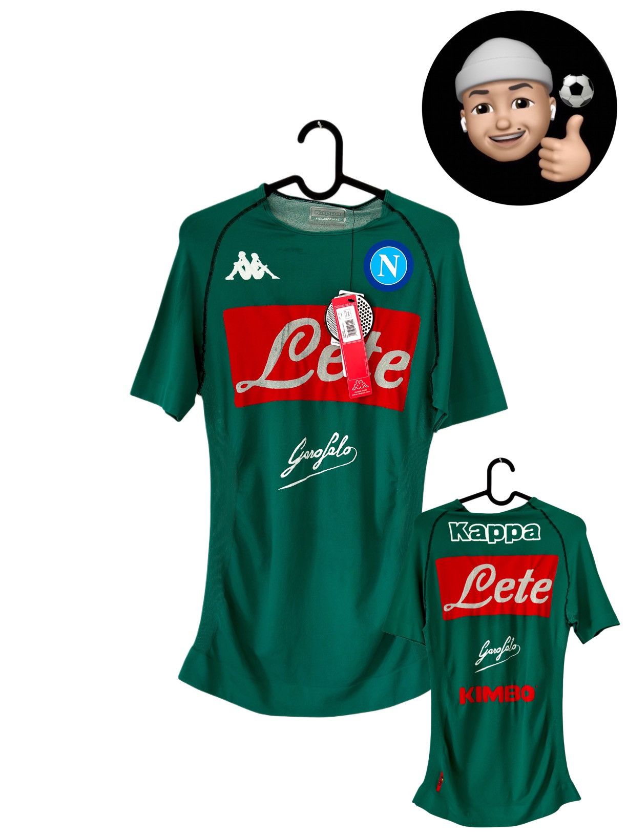 Kappa 2017 2018 Napoli Game Issue Compression Kappa Soccer Jersey Size US XL / EU 56 / 4 - 1 Thumbnail