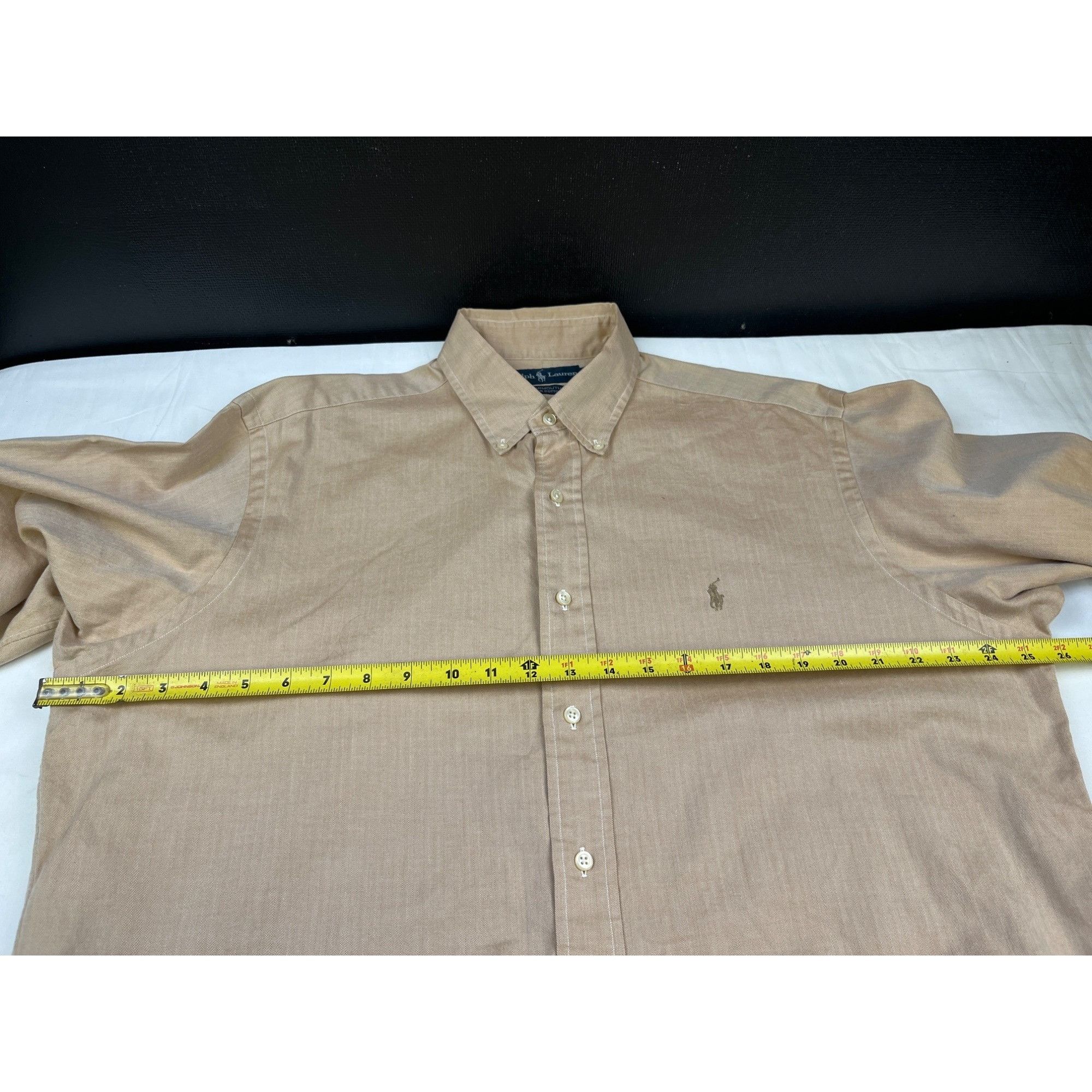 Ralph Lauren Ralph Lauren Yarmouth Men's Tan Shirt/Button Up Sz 16-34/35 Size US L / EU 52-54 / 3 - 7 Thumbnail