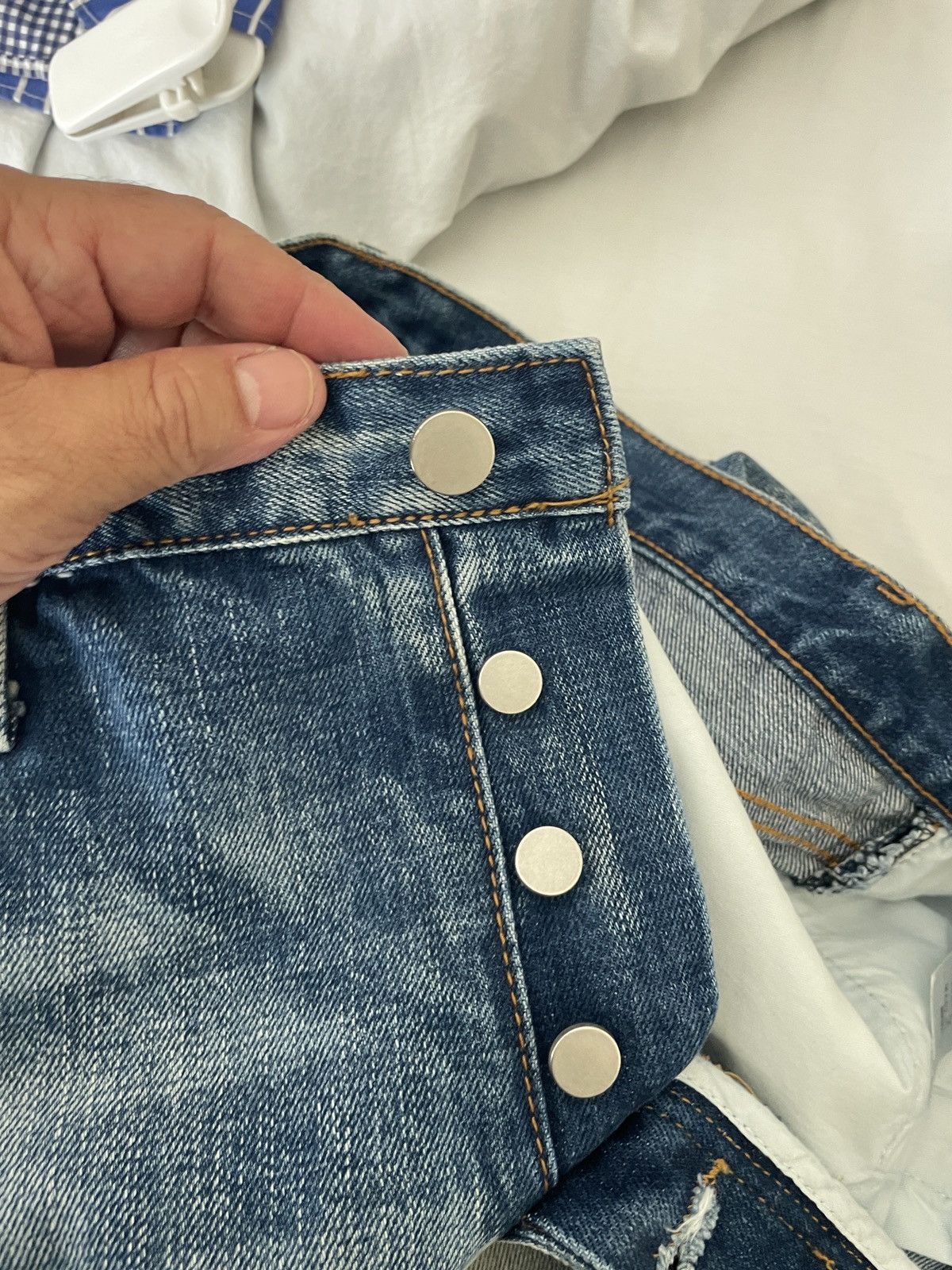 MNML Button Fly Zippered ankle denim jeans Size US 38 / EU 54 - 9 Thumbnail