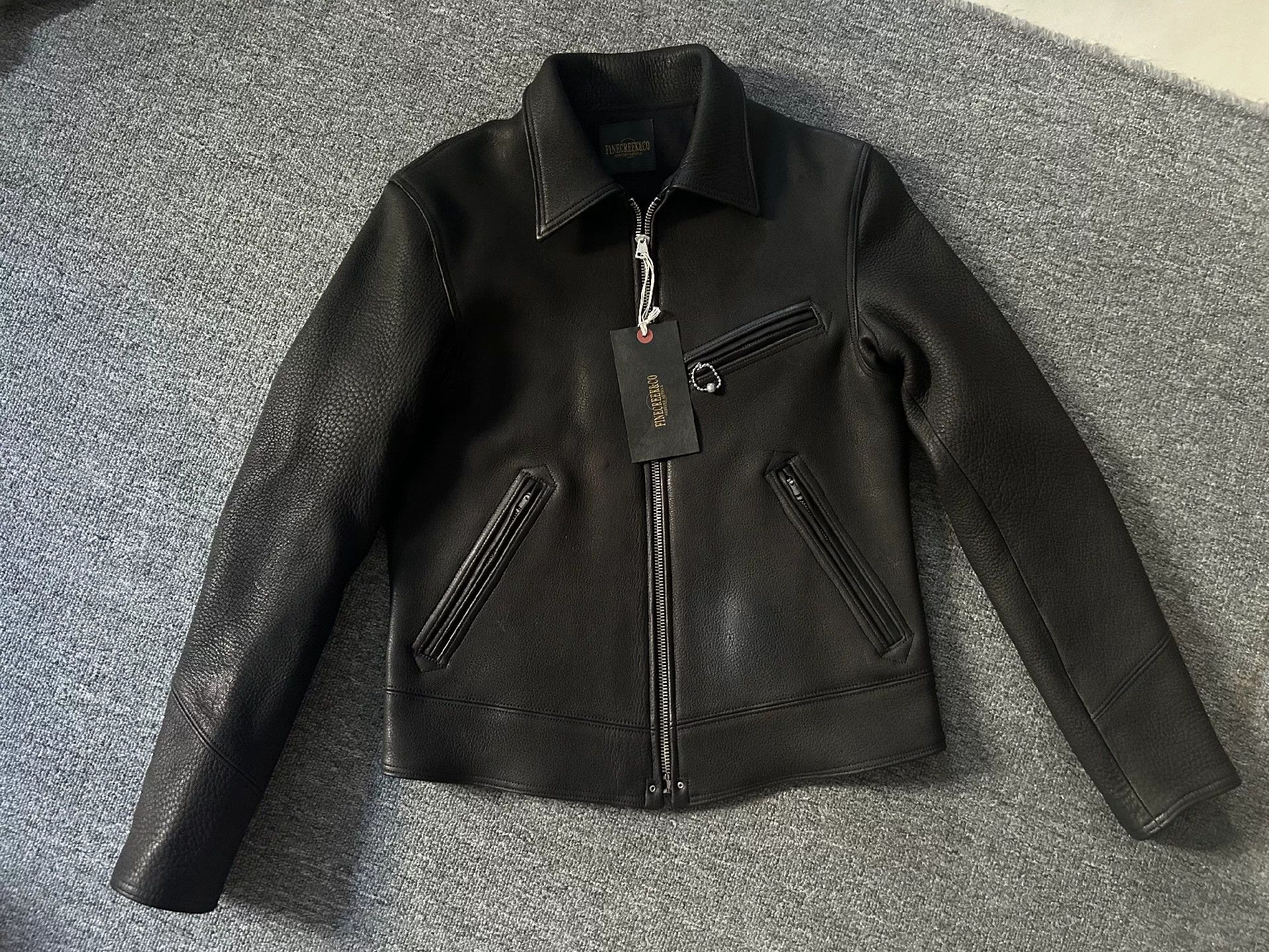 Fine Creek fine creek leather jacket in black Size US M / EU 48-50 / 2 - 1 Thumbnail
