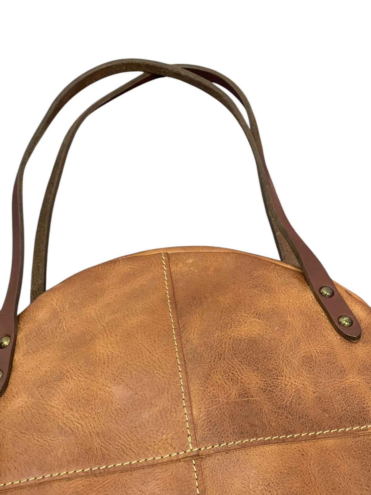 Comme des Garcons × Stussy Full Leather Patina Ain Soph Circle Hand Bag 1🟩2 Size ONE SIZE - 17 Thumbnail