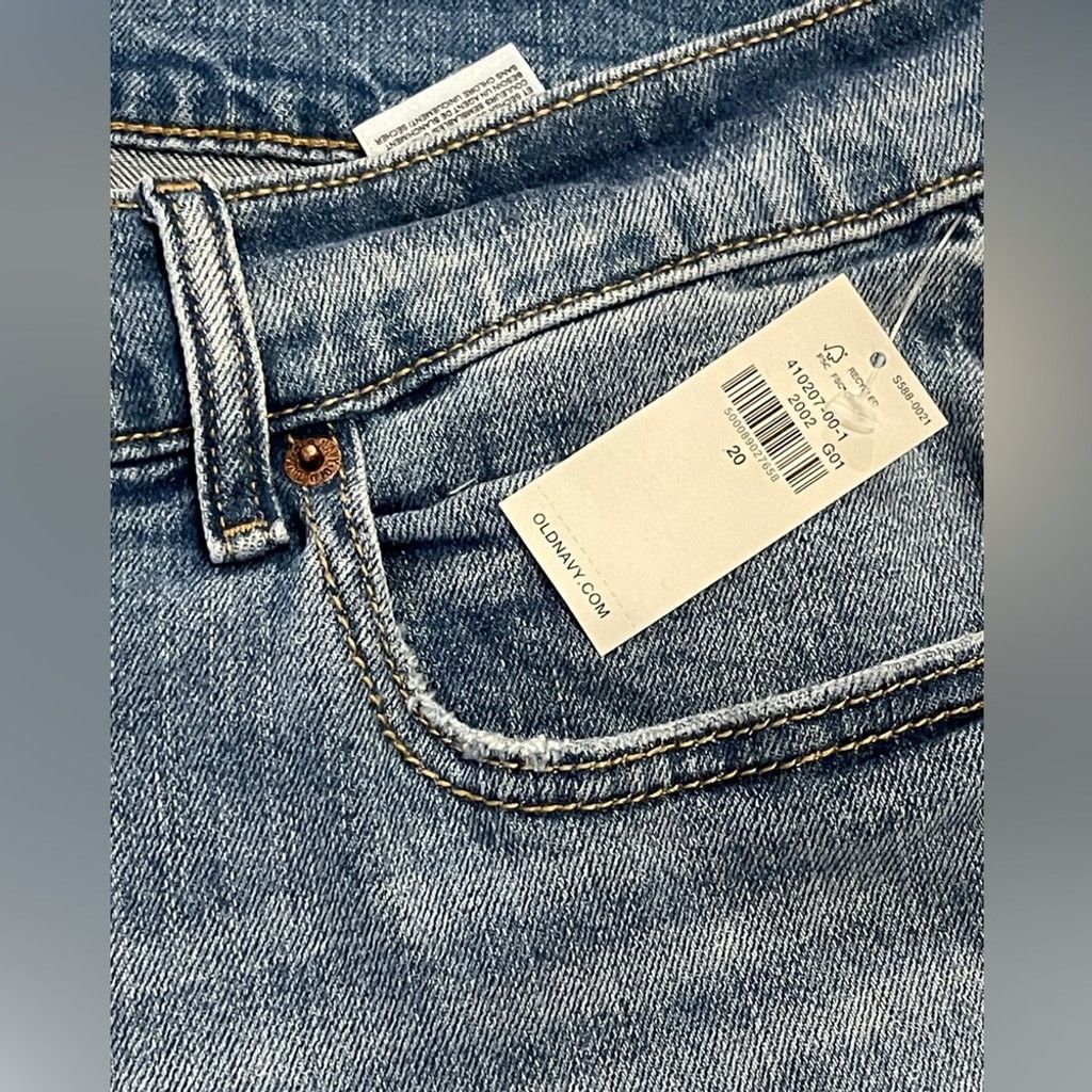 Old Navy Old Navy Mid-Rise BF Straight Cut-Off Ankle Jeans Light 20 Size 42" / US 20 - 10 Thumbnail