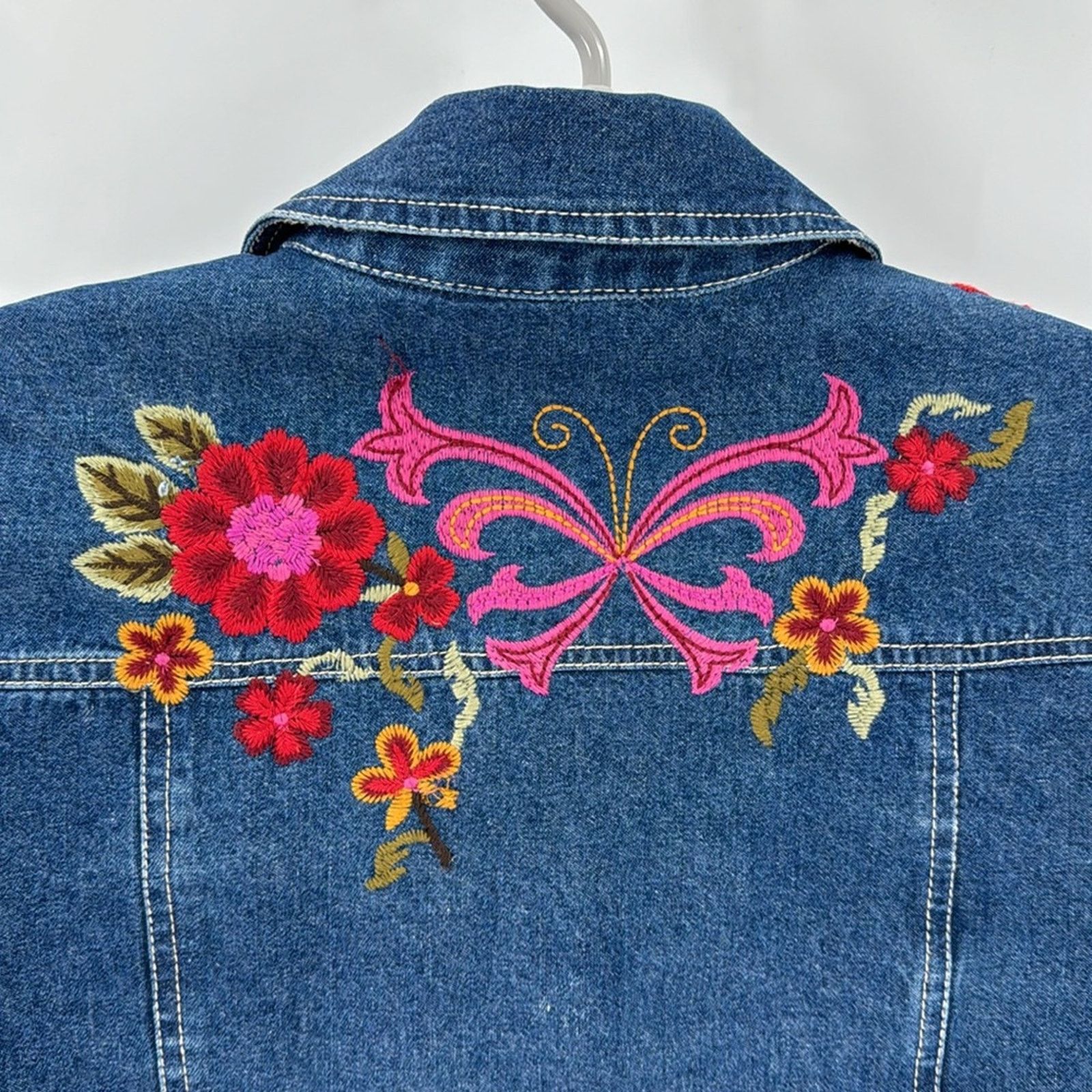 Other Life Style late 90s embroidered denim jacket girl sz M Size M / US 6-8 / IT 42-44 - 6 Thumbnail