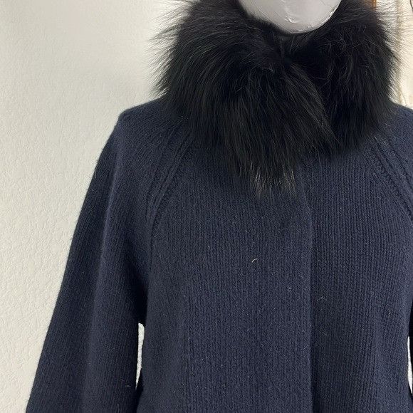 Prada Prada AW14 Wool Fox Fur Collar A Line Sweater Knit Cardigan Size XS / US 0-2 / IT 36-38 - 2 Thumbnail