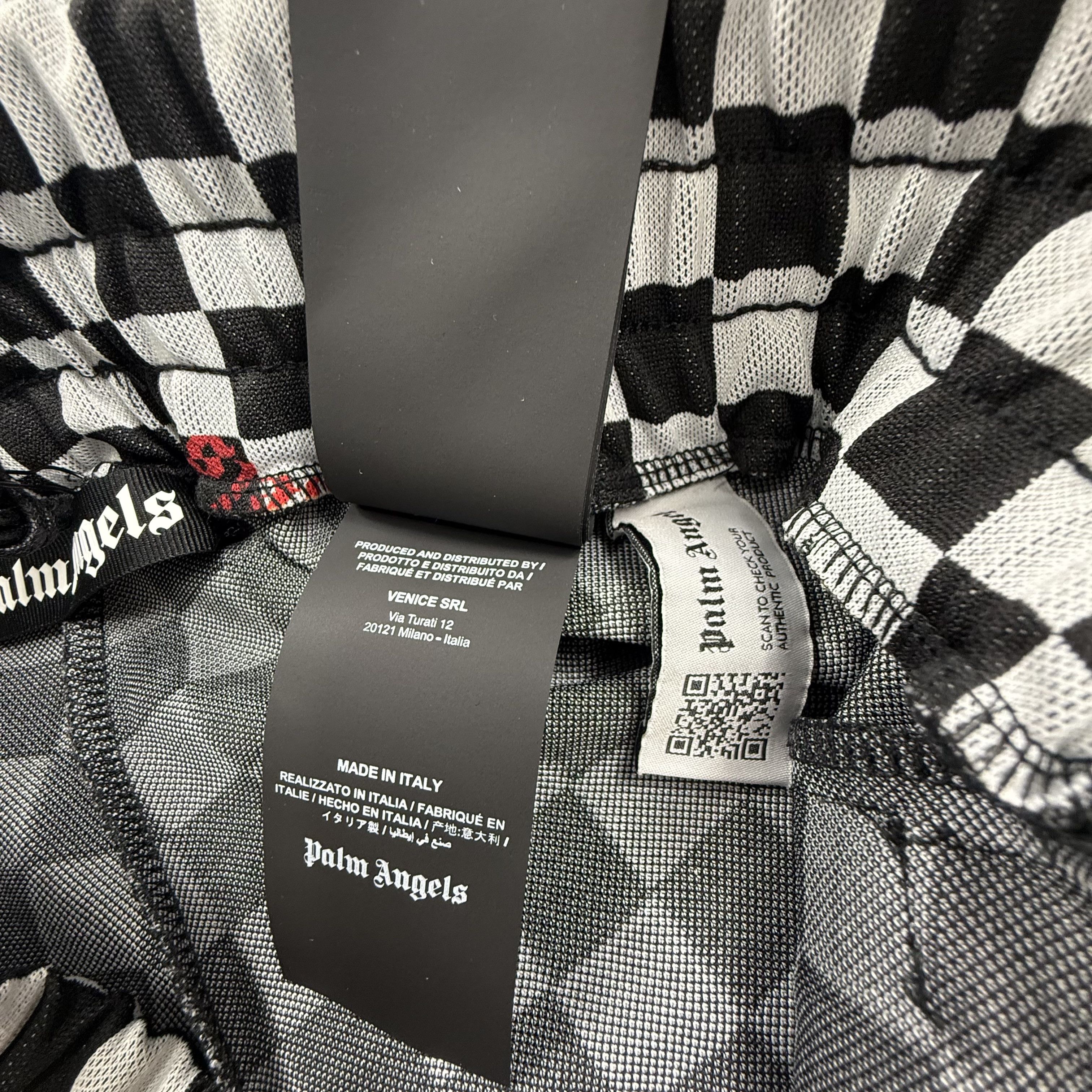 Palm Angels Palm Angels Mens Checkered Logo Track Pants Size M Size US 28 / EU 44 - 9 Thumbnail