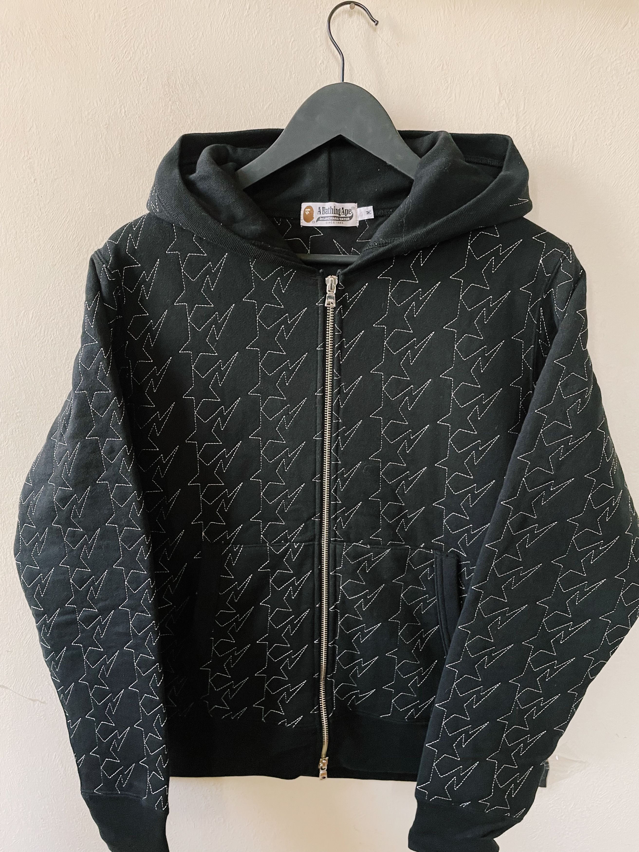 Bape Vintage Bape A Bathing Ape All Over Sta Logo Zip Hoodie Size US M / EU 48-50 / 2 - 1 Thumbnail
