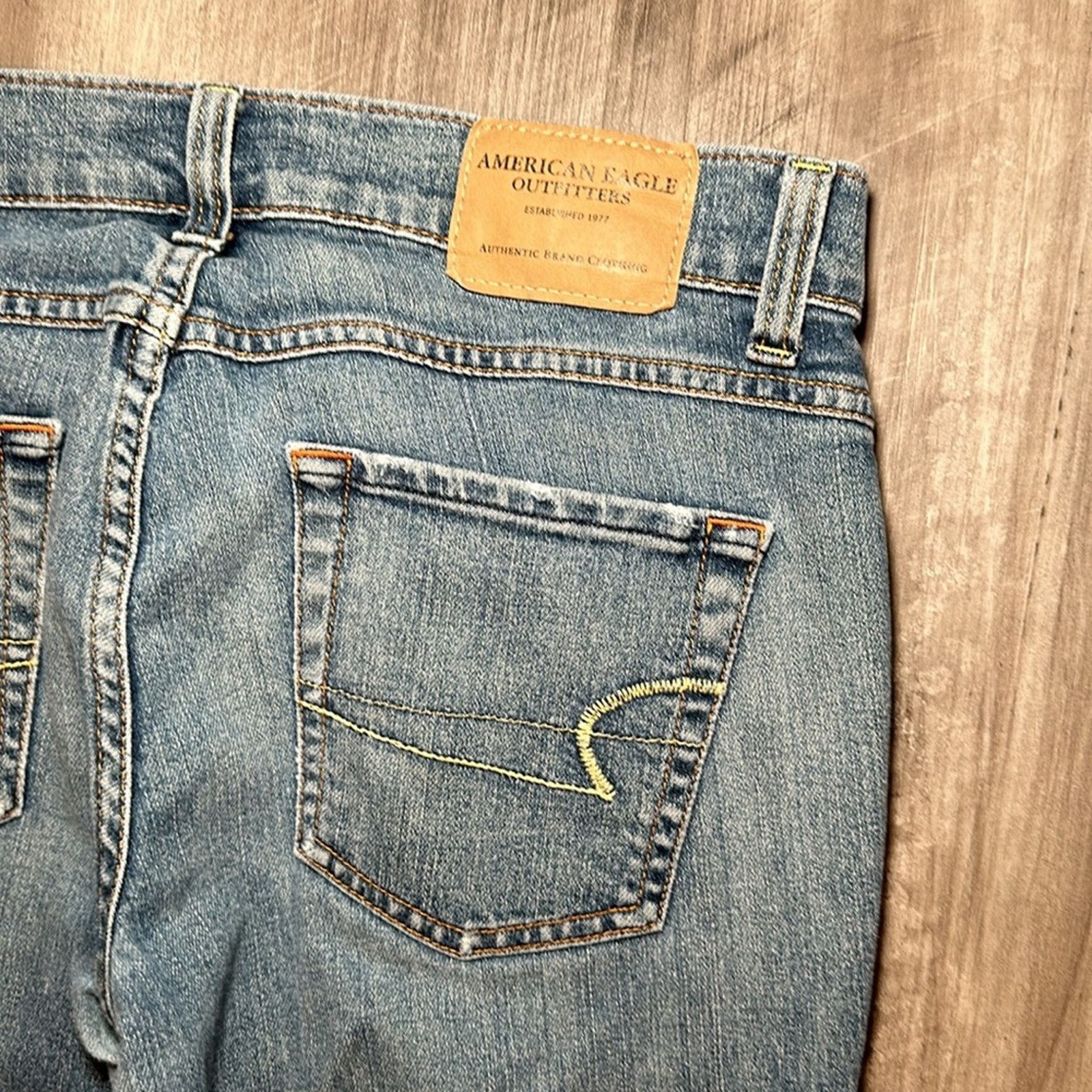 American Eagle Outfitters American Eagle Straight Cropped Jeans - 6 Size 28" / US 6 / IT 42 - 4 Thumbnail