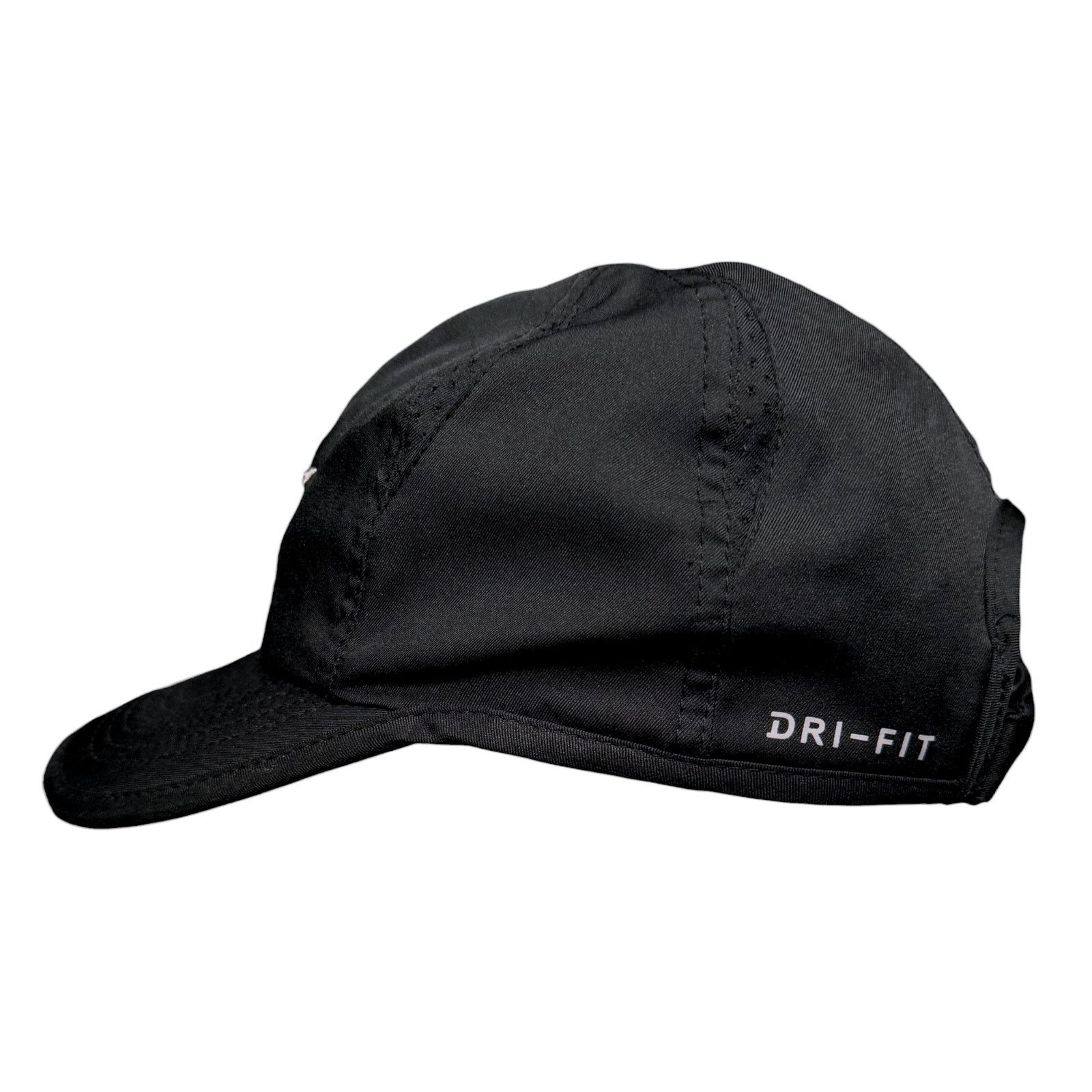 Nike Nike Featherlight Dri-FIT Running Cap Hat Black Adjustable Size ONE SIZE - 5 Thumbnail