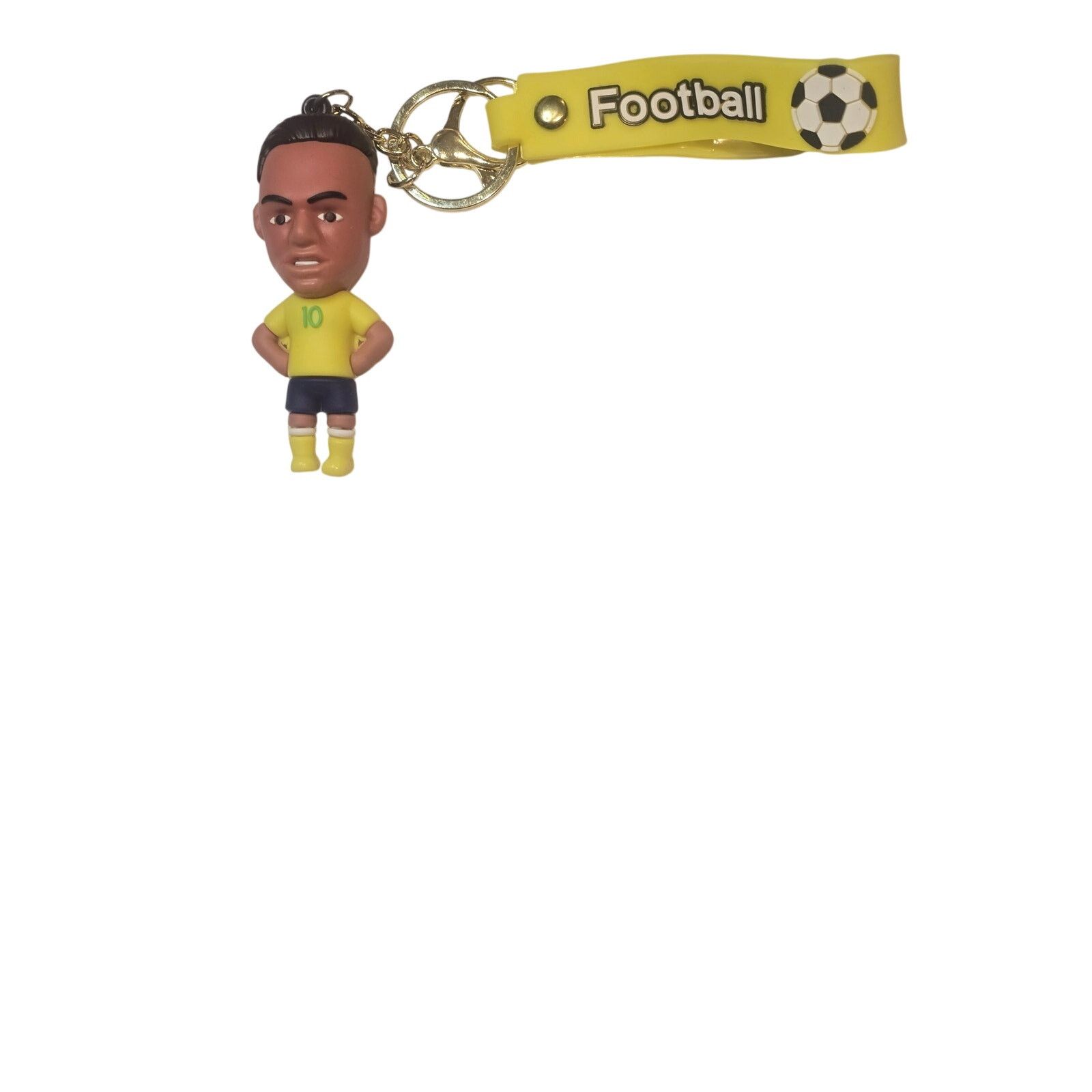 The Unbranded Brand Brazil Soccer Player #10 Keychain Football Silicone Strap Size ONE SIZE - 1 Thumbnail