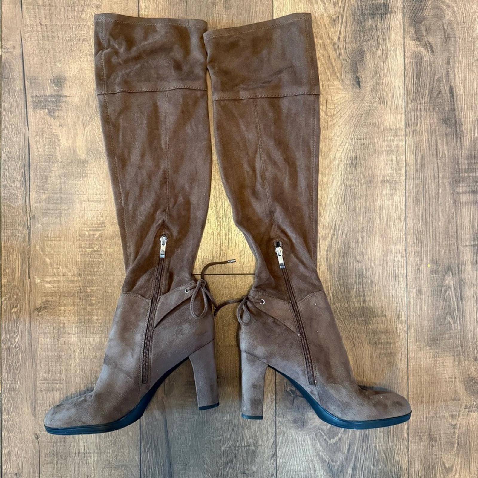 Other Franco Sarto Over The Knee Faux Suede Boots Size US 8.5 / IT 38.5 - 3 Thumbnail