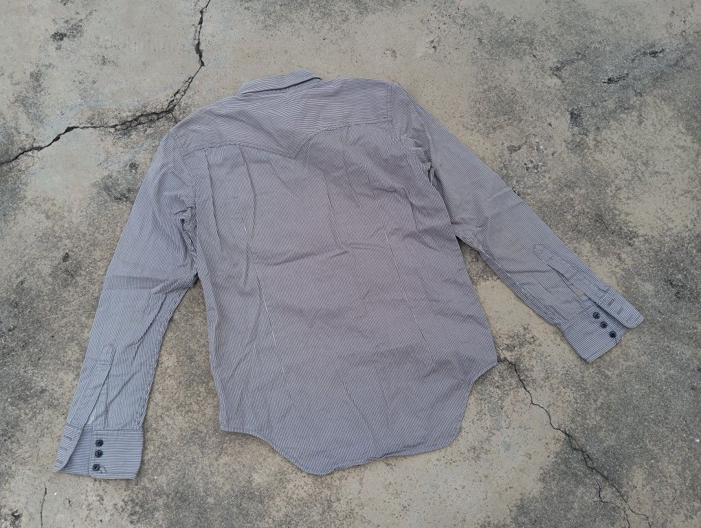 Japanese Brand Product Classics Workwear 👷 Hickory Striped Workshirt 🛠️ Size US M / EU 48-50 / 2 - 3 Thumbnail