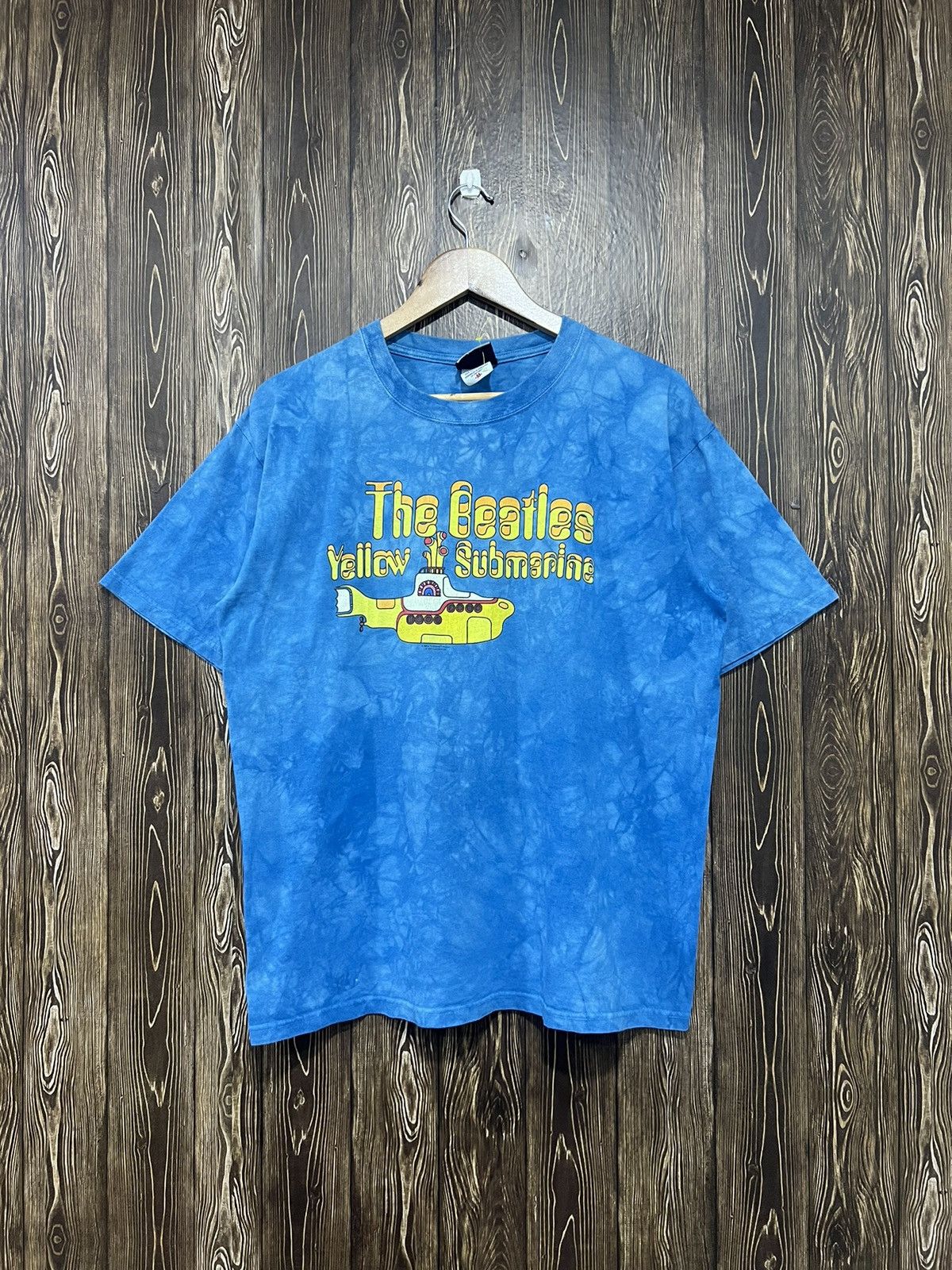 Band Tees × Vintage Vintage The Beatles Band Yellow Submarine Liquid Blue Tshirt Size US L / EU 52-54 / 3 - 1 Thumbnail