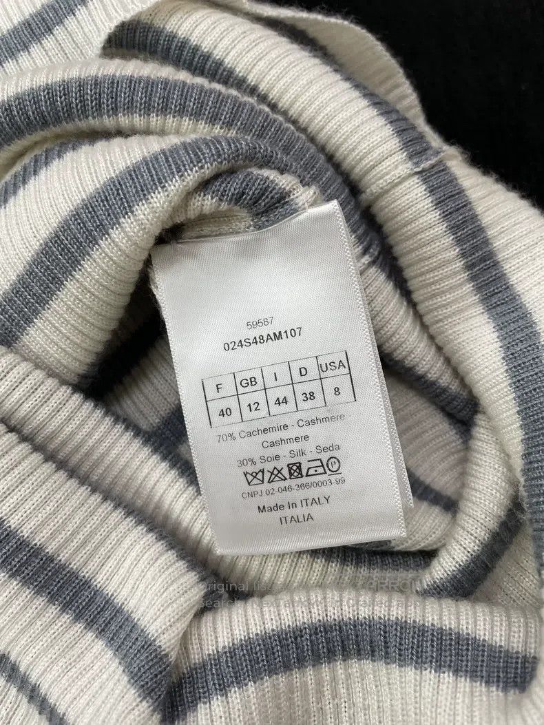 Dior Dior Greyish-white little bee logo striped long sleeves Size S / US 4 / IT 40 - 5 Thumbnail