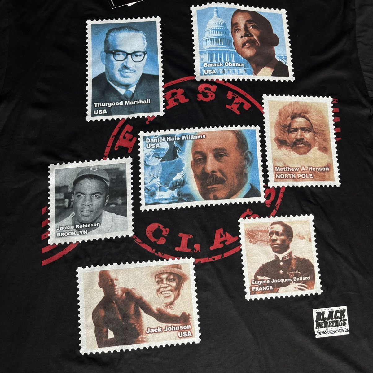 Vintage New Vintage Black Heritage Stamps Logo Black History T Shirt Size US XXL / EU 58 / 5 - 3 Thumbnail