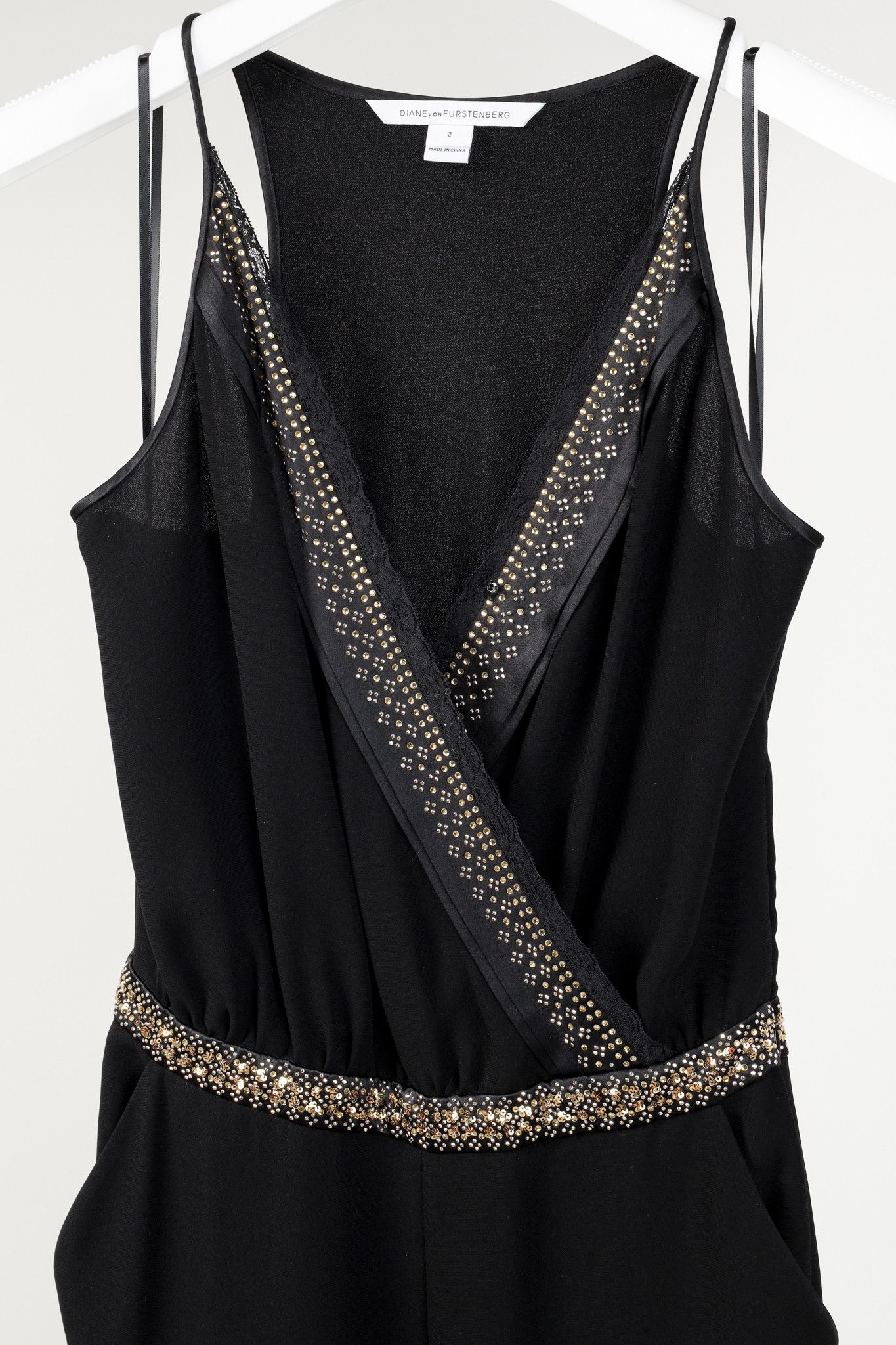 Diane von Furstenberg Diane von Furstenberg Caroline Embellished Jumpsuit Size 28" / US 6 / IT 42 - 3 Thumbnail