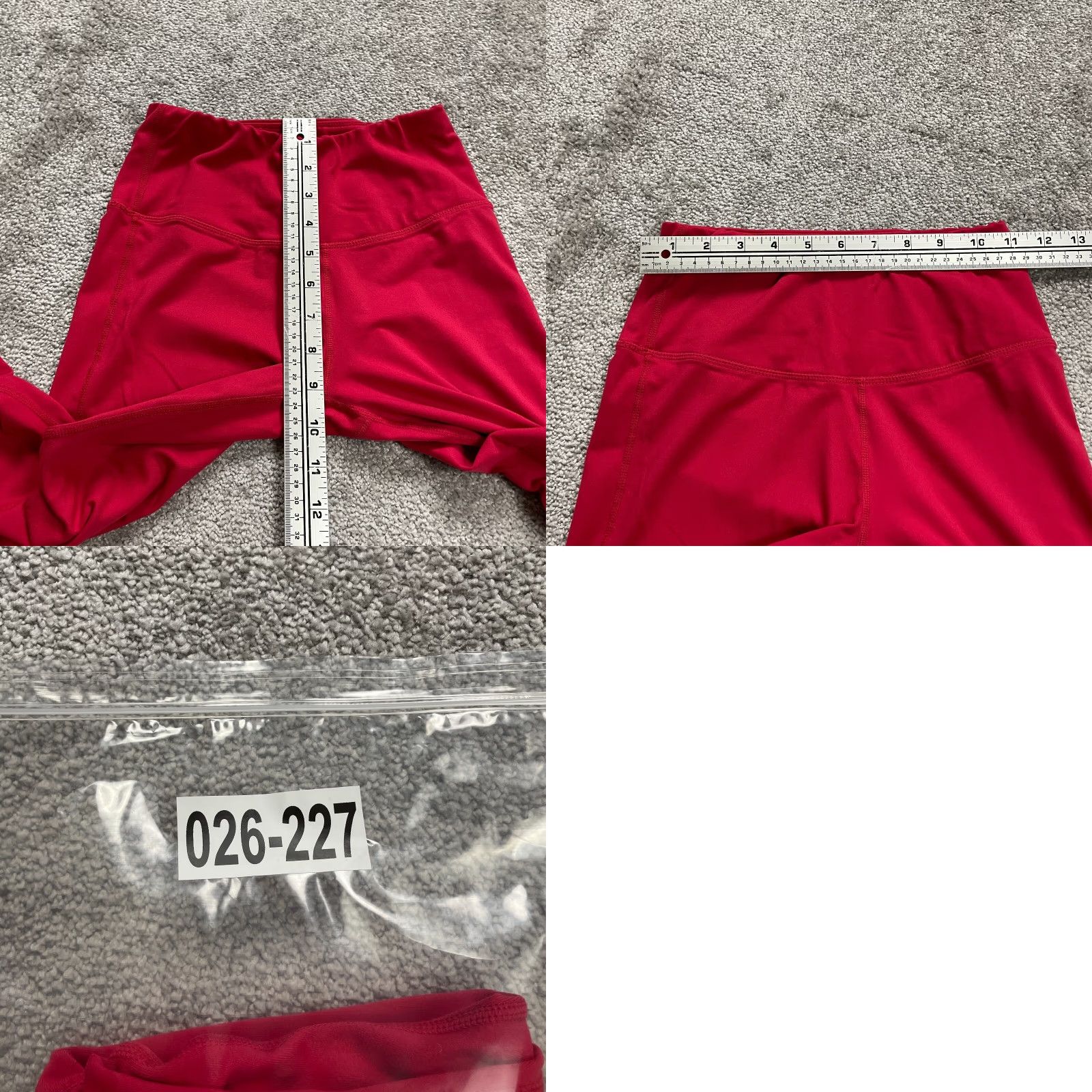 Vintage VINTAGE Queenieke Active Compression Leggings Womens XS Red Mid Rise Athletic Stretch Knitted 22x27 Womens Size 26" / US 2 / IT 38 - 8 Thumbnail