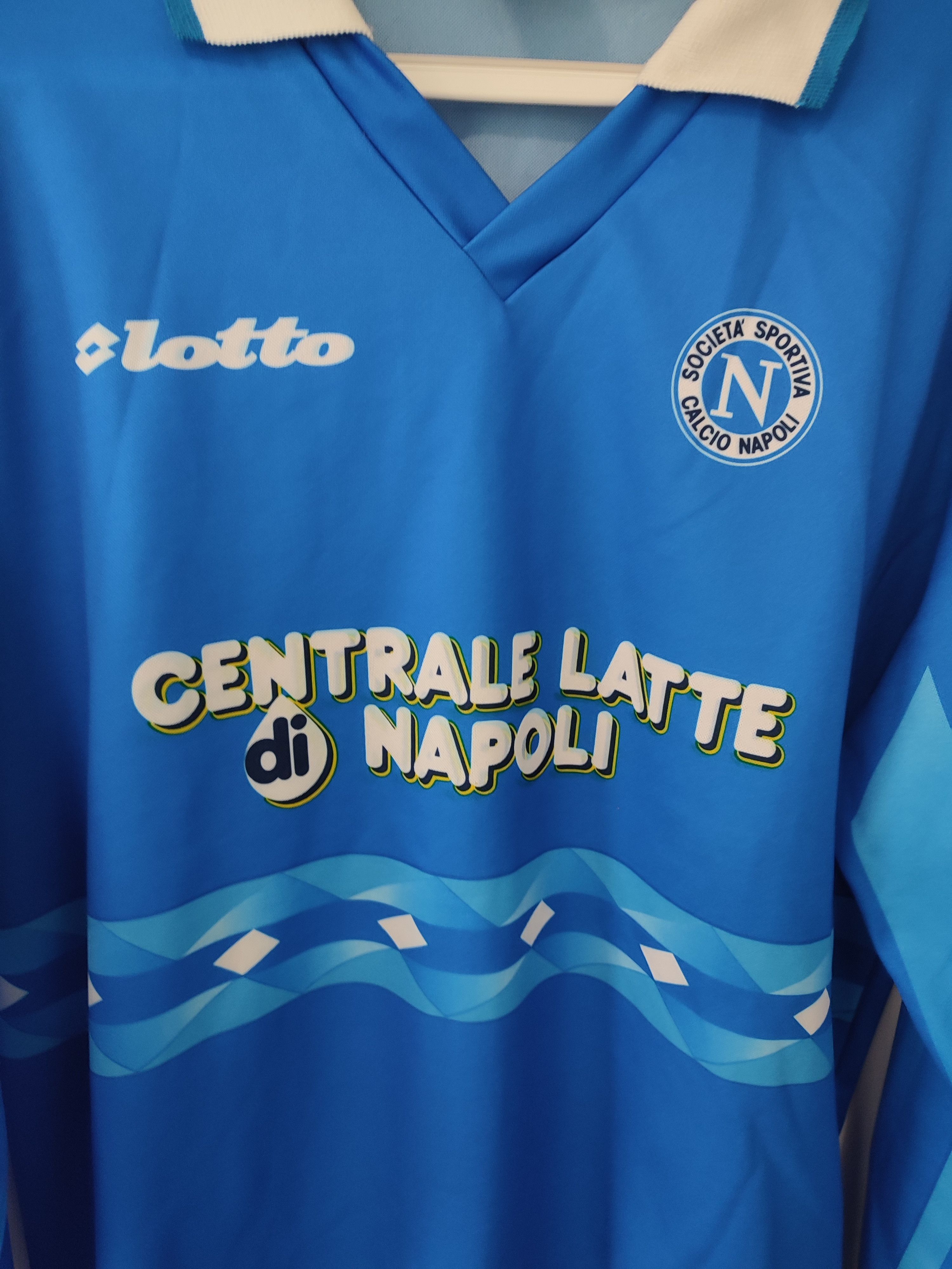Lotto Sport Vintage Lotto SSC NAPOLI 1996-1997 Long Sleeve Home FOOTBALL Size US L / EU 52-54 / 3 - 5 Thumbnail