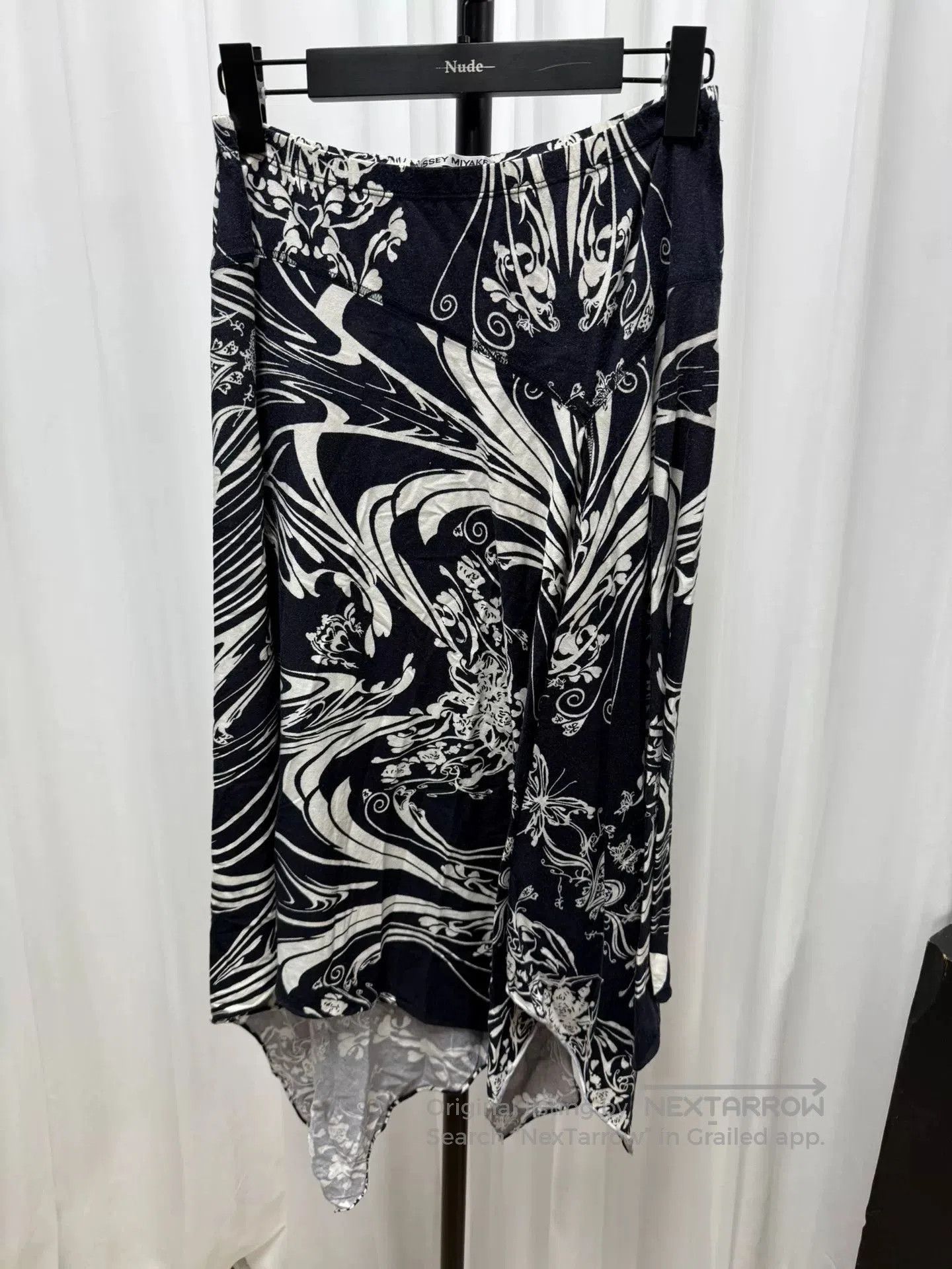 Issey Miyake Issey Miyake 04SS Patterned Cotton Asymmetric Dress. Size 25" / US 0 / IT 36 - 1 Thumbnail