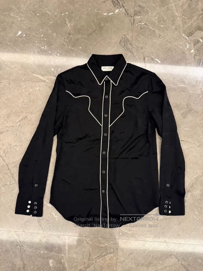 Saint Laurent Paris Saint Laurent Paris Palace White Line Shirt Size US L / EU 52-54 / 3 - 1 Thumbnail