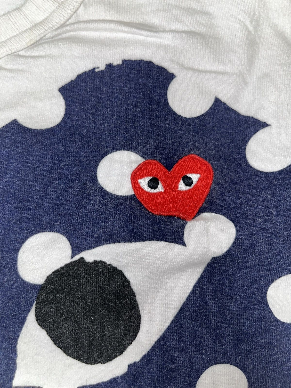Designer × Vintage Comme des Garçons PLAY Polka Dot Heart T-Shirt 'White' Size US M / EU 48-50 / 2 - 3 Thumbnail